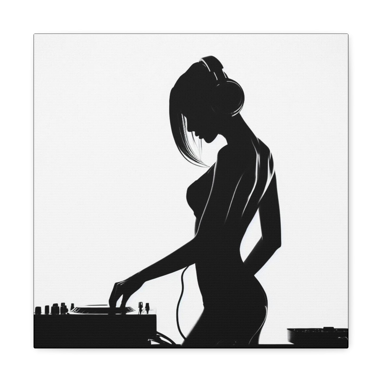 Smoov DJ Girl Canvas Wall Art