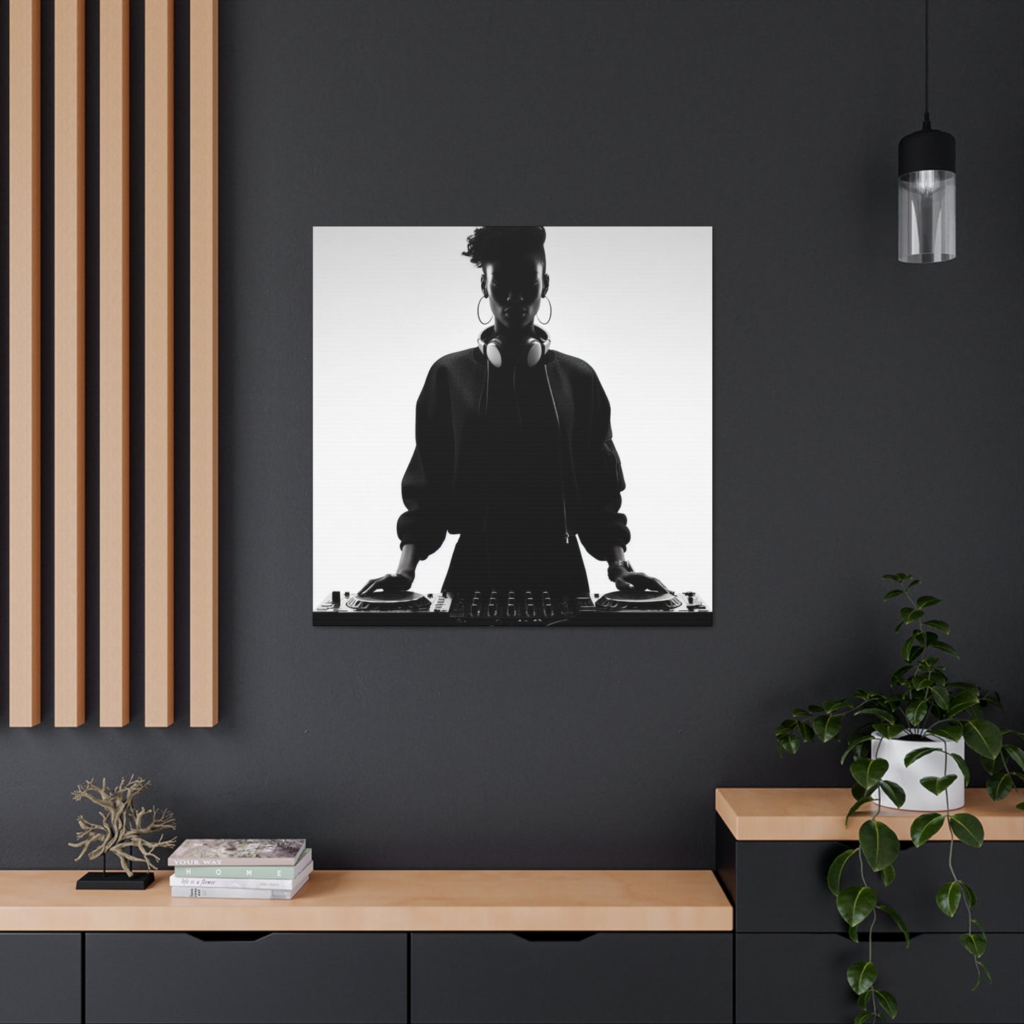 Smoov DJ Girl Canvas Wall Art