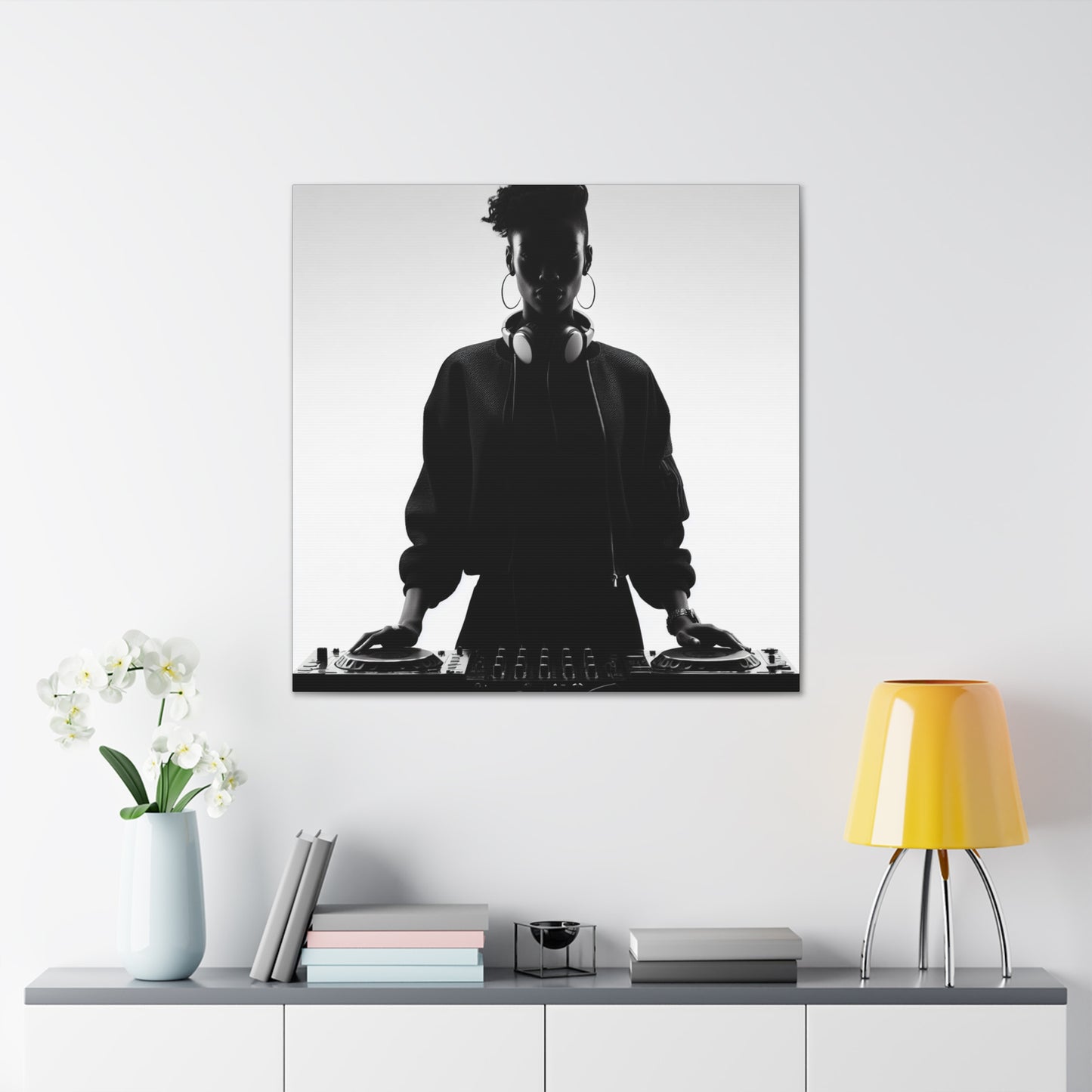 Smoov DJ Girl Canvas Wall Art