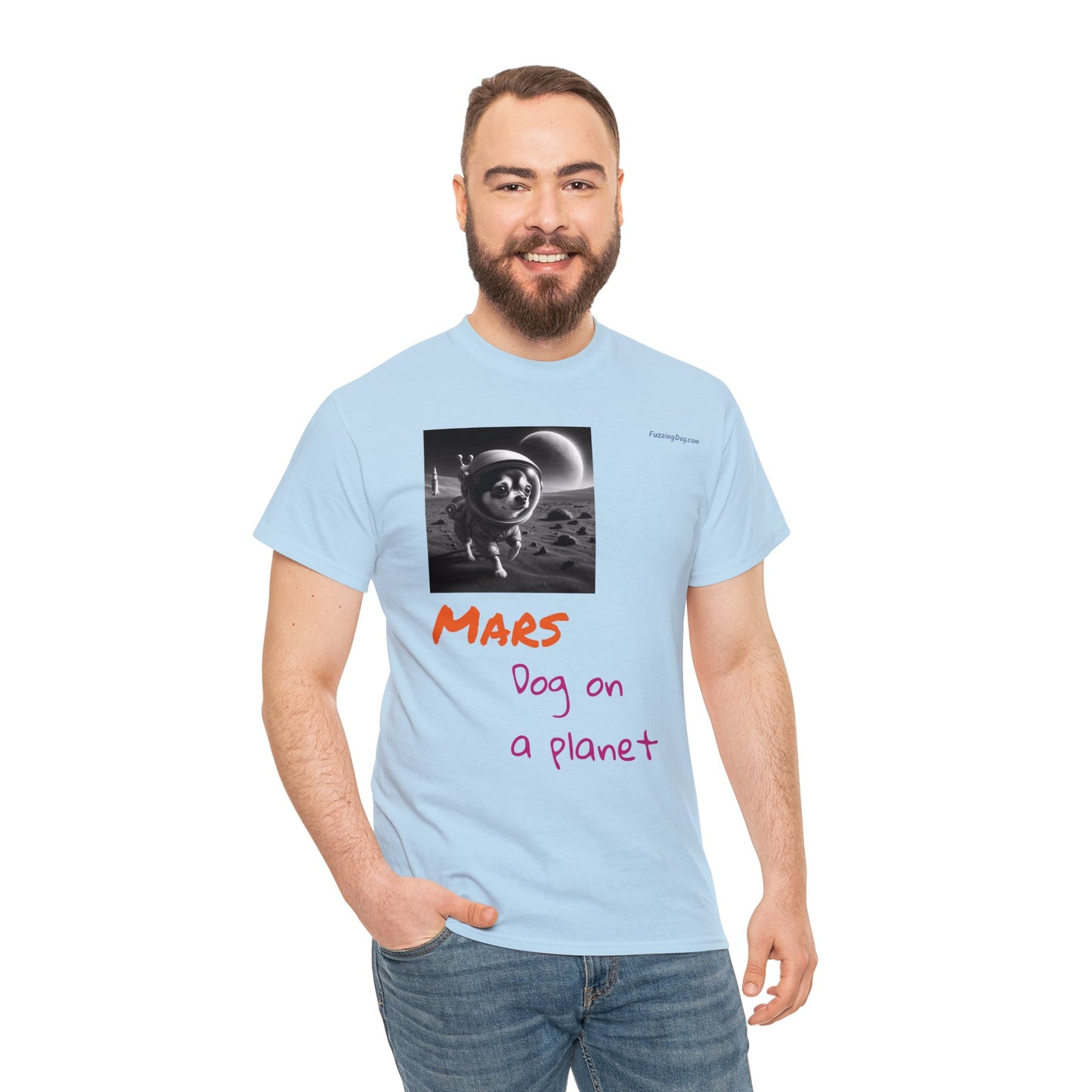 Dog on a Planet Unisex Heavy Cotton Tee