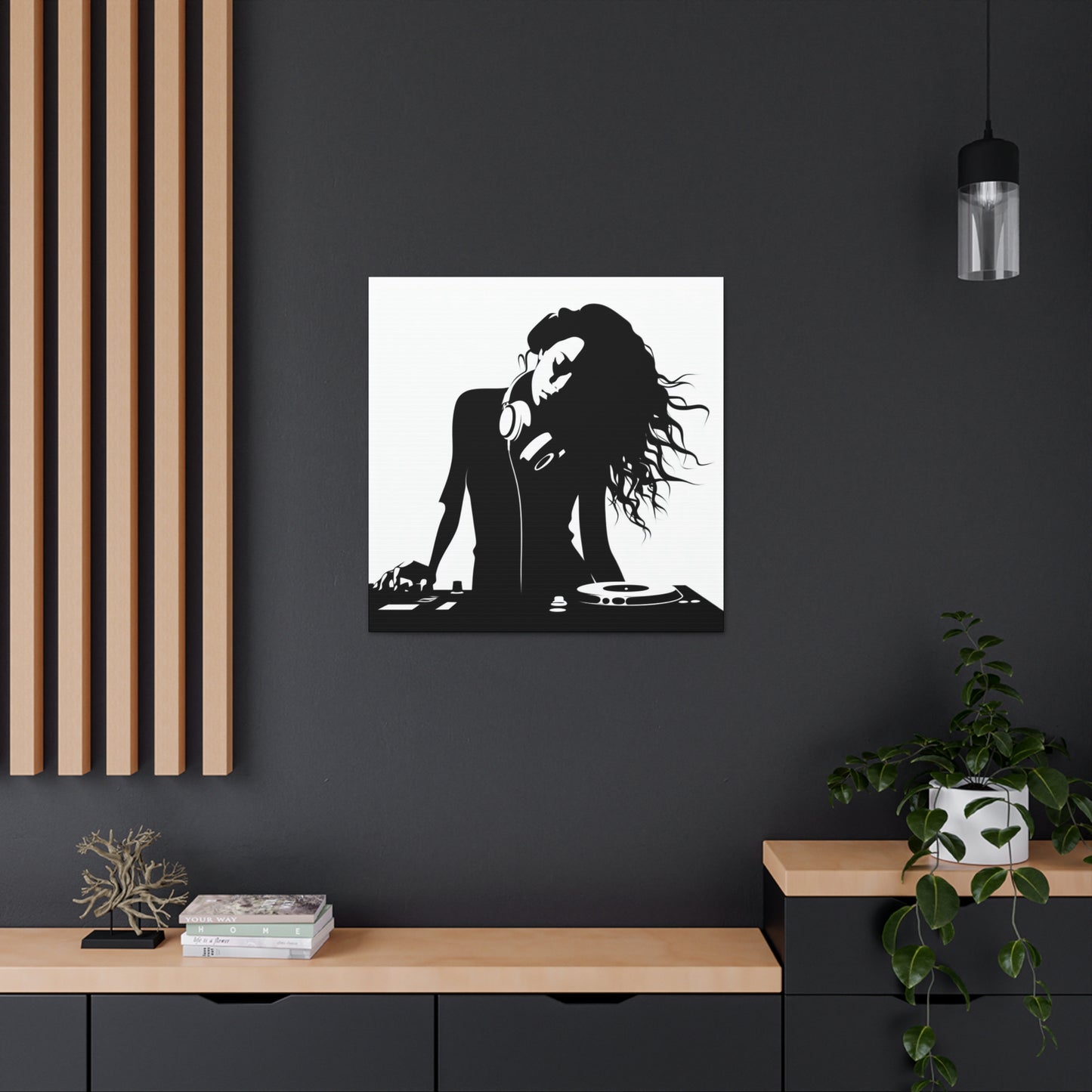 Smoov DJ Girl Canvas Wall Art