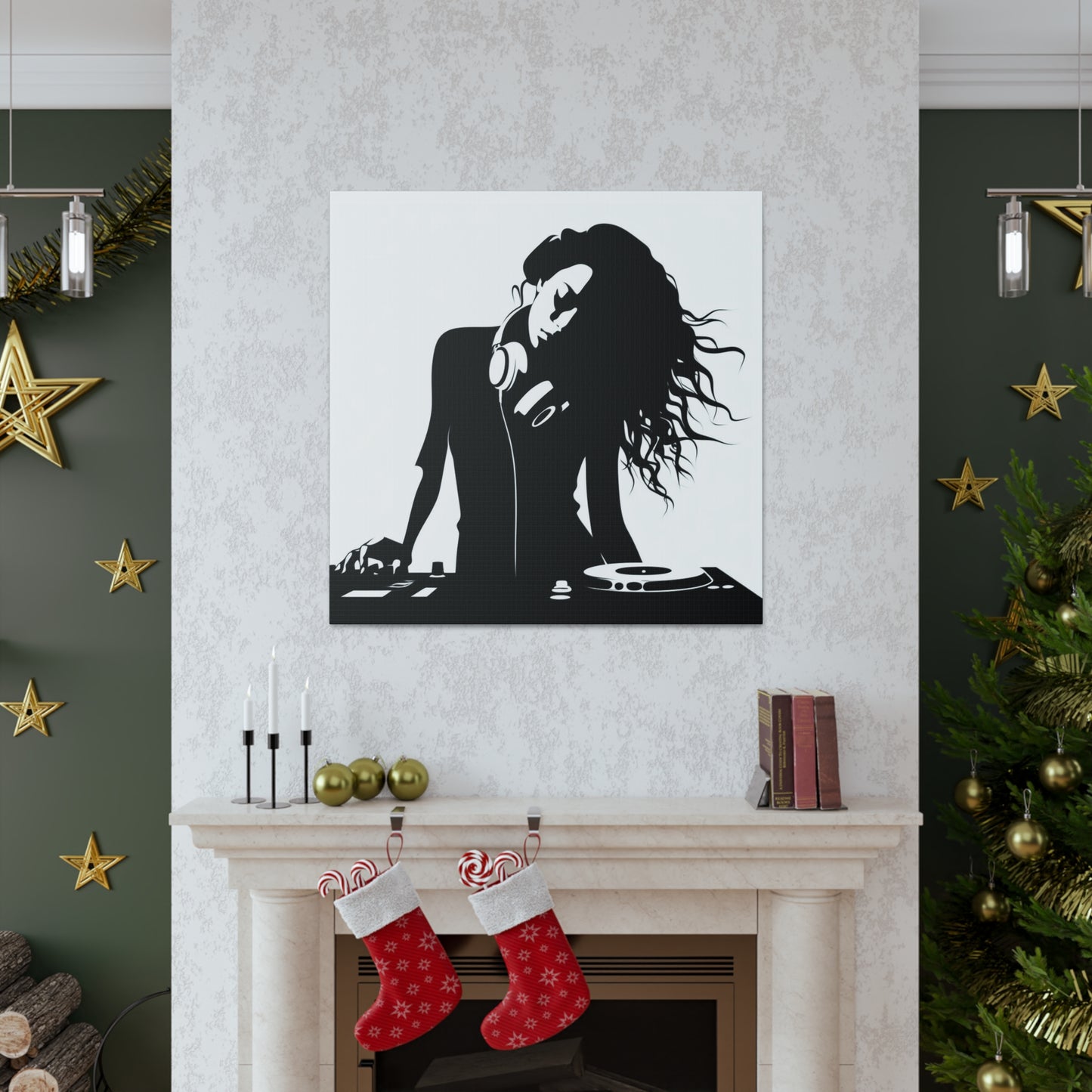 Smoov DJ Girl Canvas Wall Art