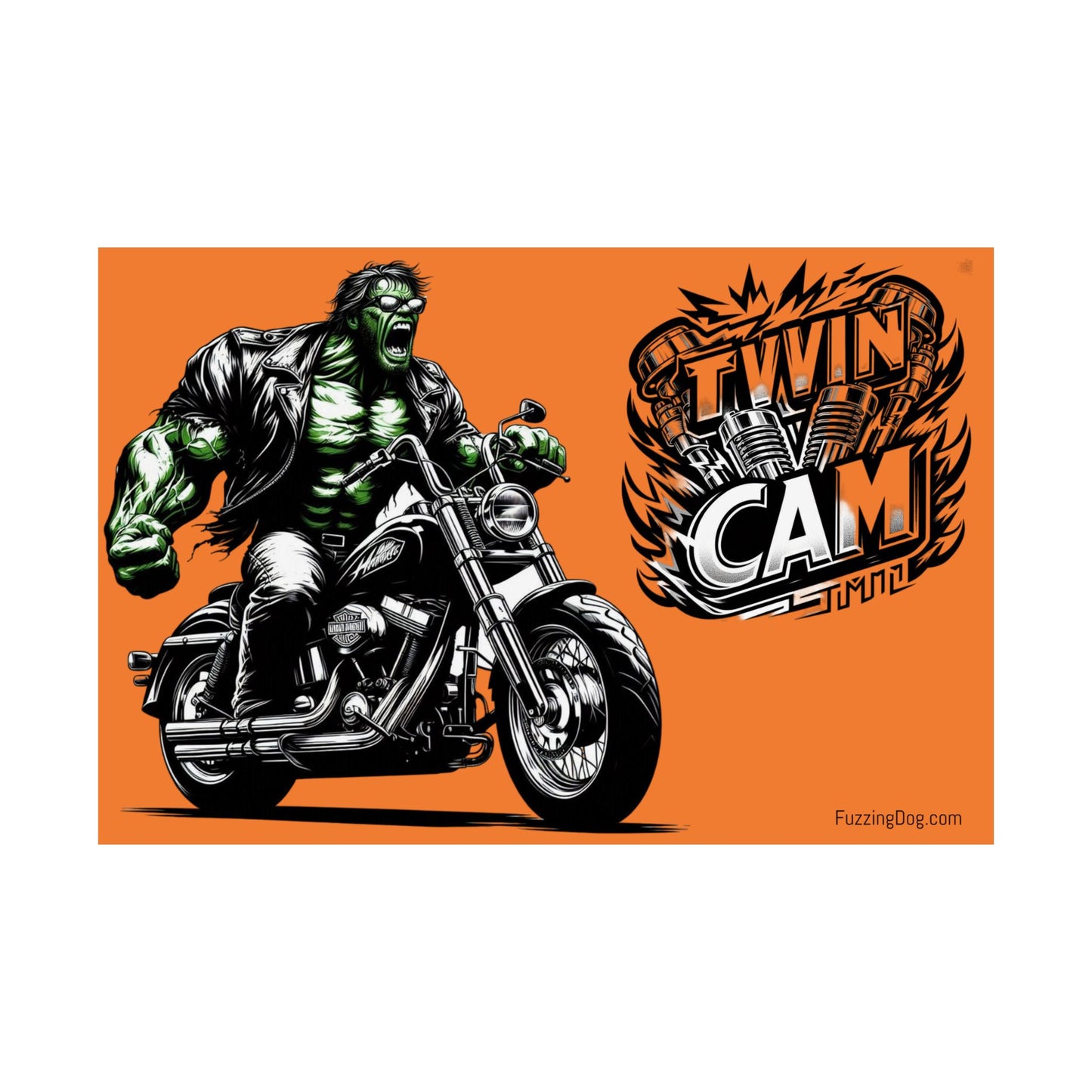 Twin Cam Engine Motorcycle Wall Art Poster