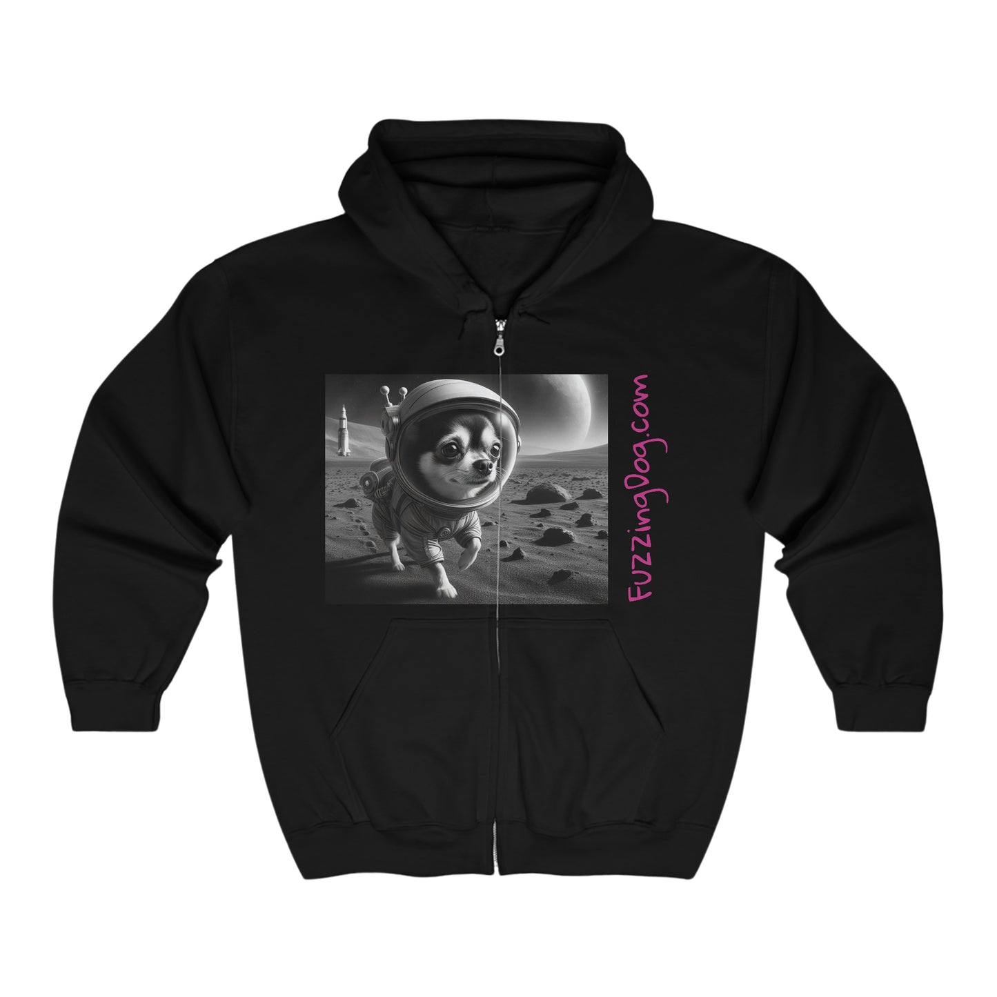 Fuzzing Puppy Unisex Heavy Blend™ Full Zip Hooded Sweatshirt