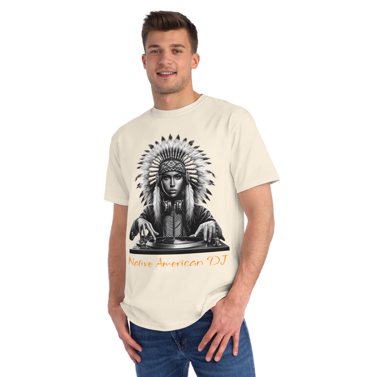Native American Spin Doctor T-Shirt - Artistic Native Design, Music Lover's Tee