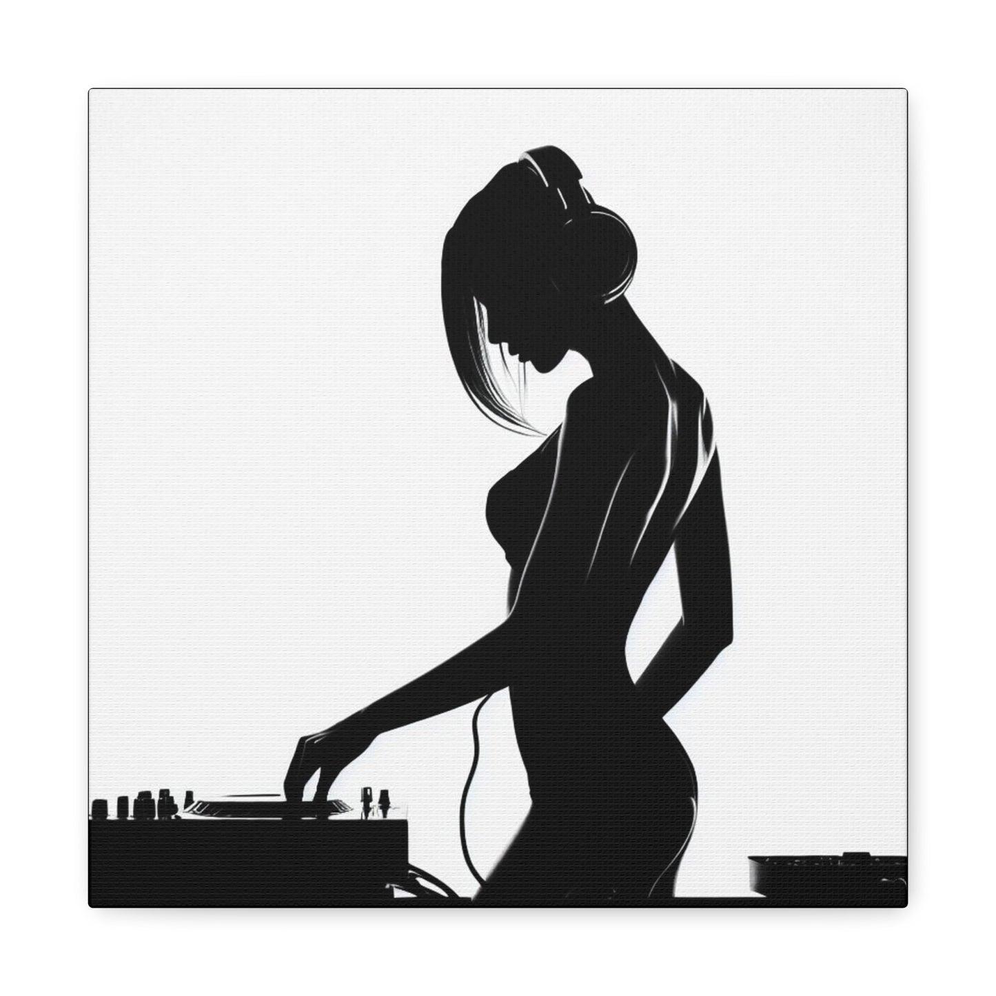 Smoov DJ Girl Canvas Wall Art