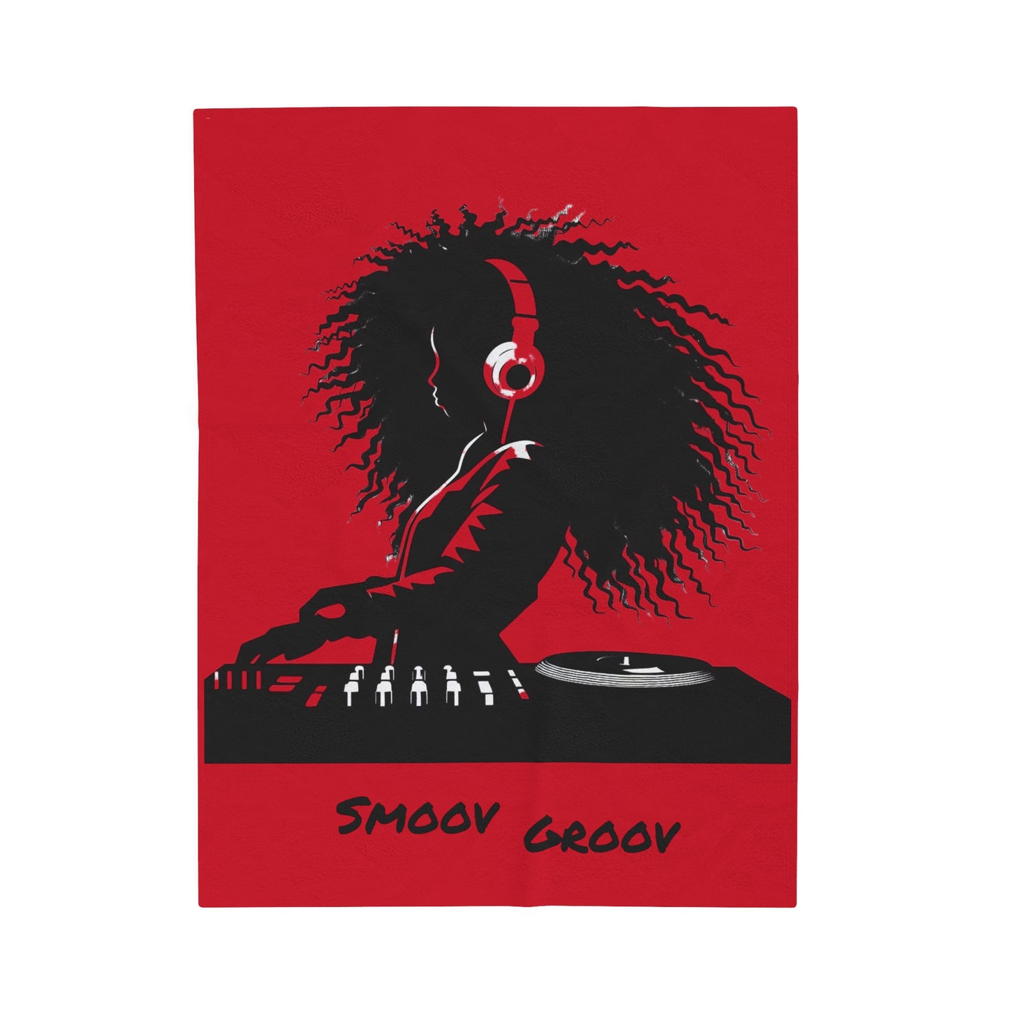 Smoov Red Velveteen Plush Blanket