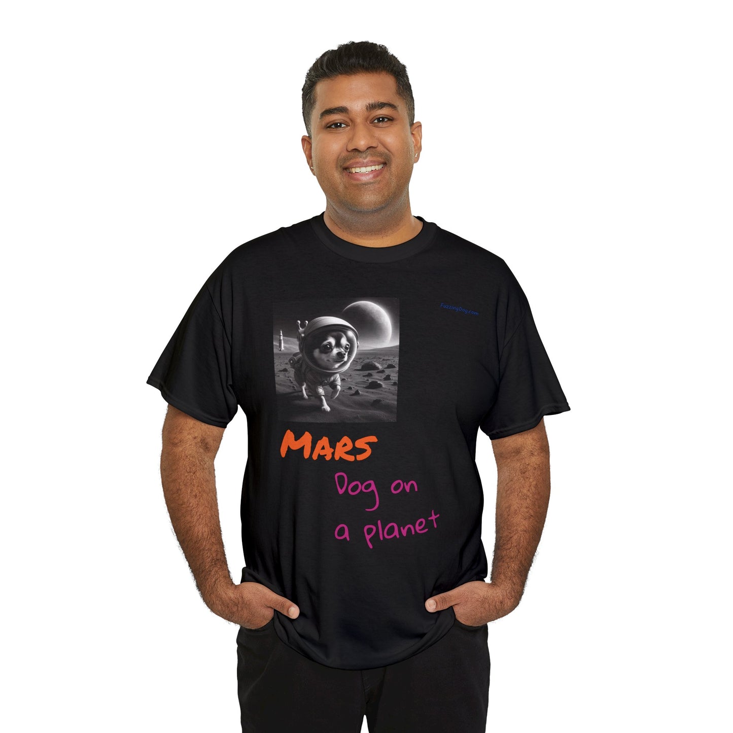Dog on a Planet Unisex Heavy Cotton Tee
