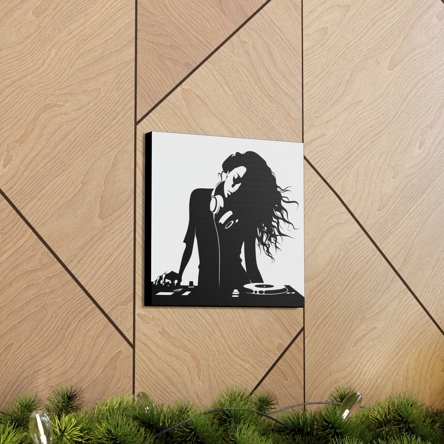 Smoov DJ Girl Canvas Wall Art