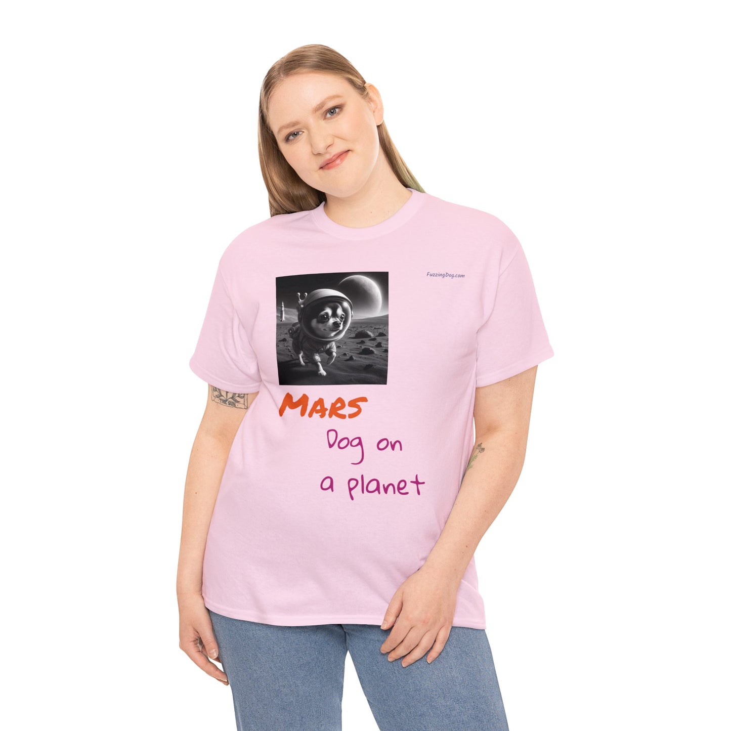 Dog on a Planet Unisex Heavy Cotton Tee