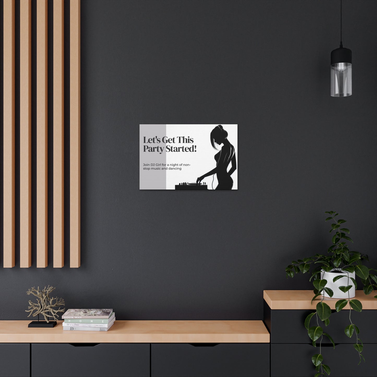 Smoov DJ Girl Canvas Wall Art