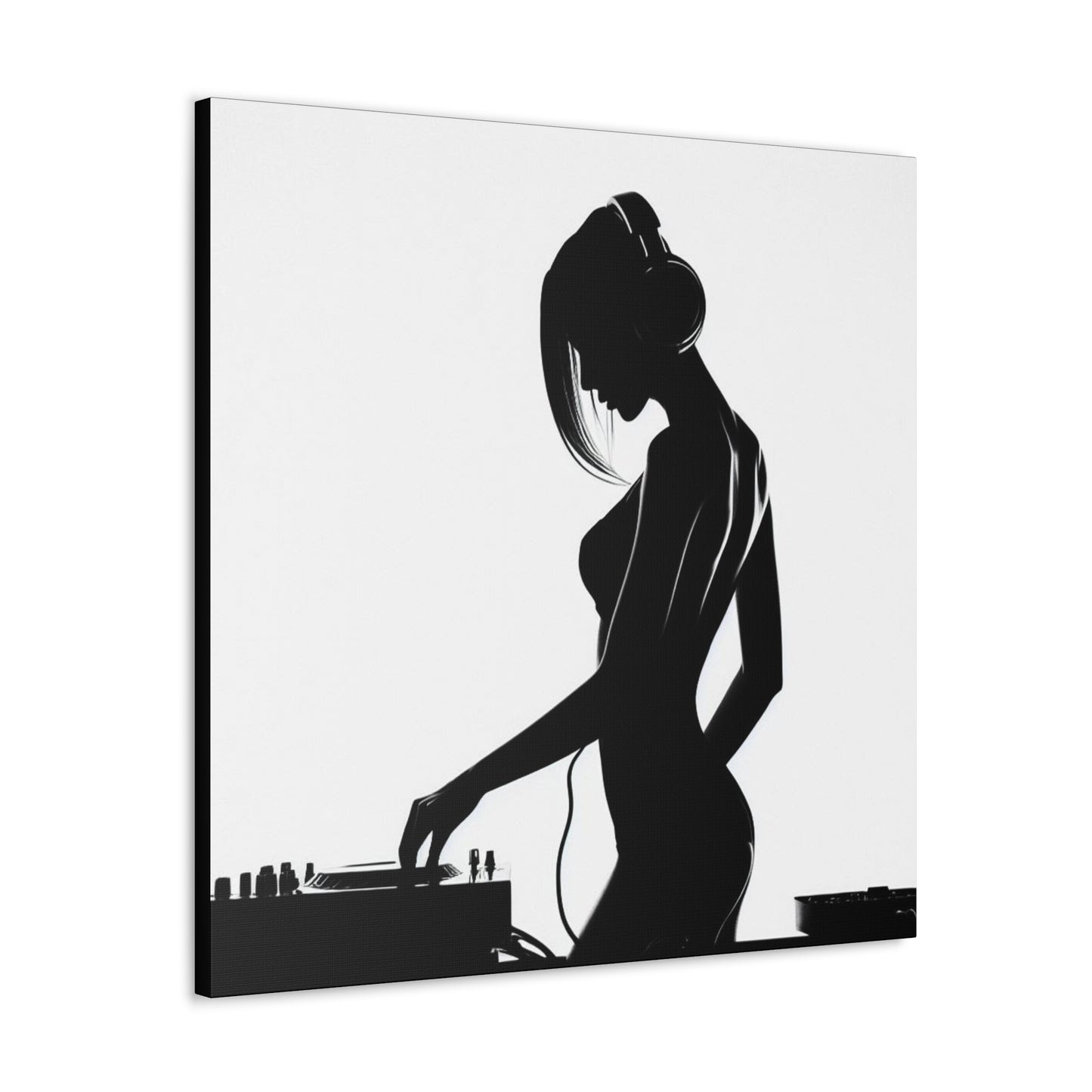 Smoov DJ Girl Canvas Wall Art
