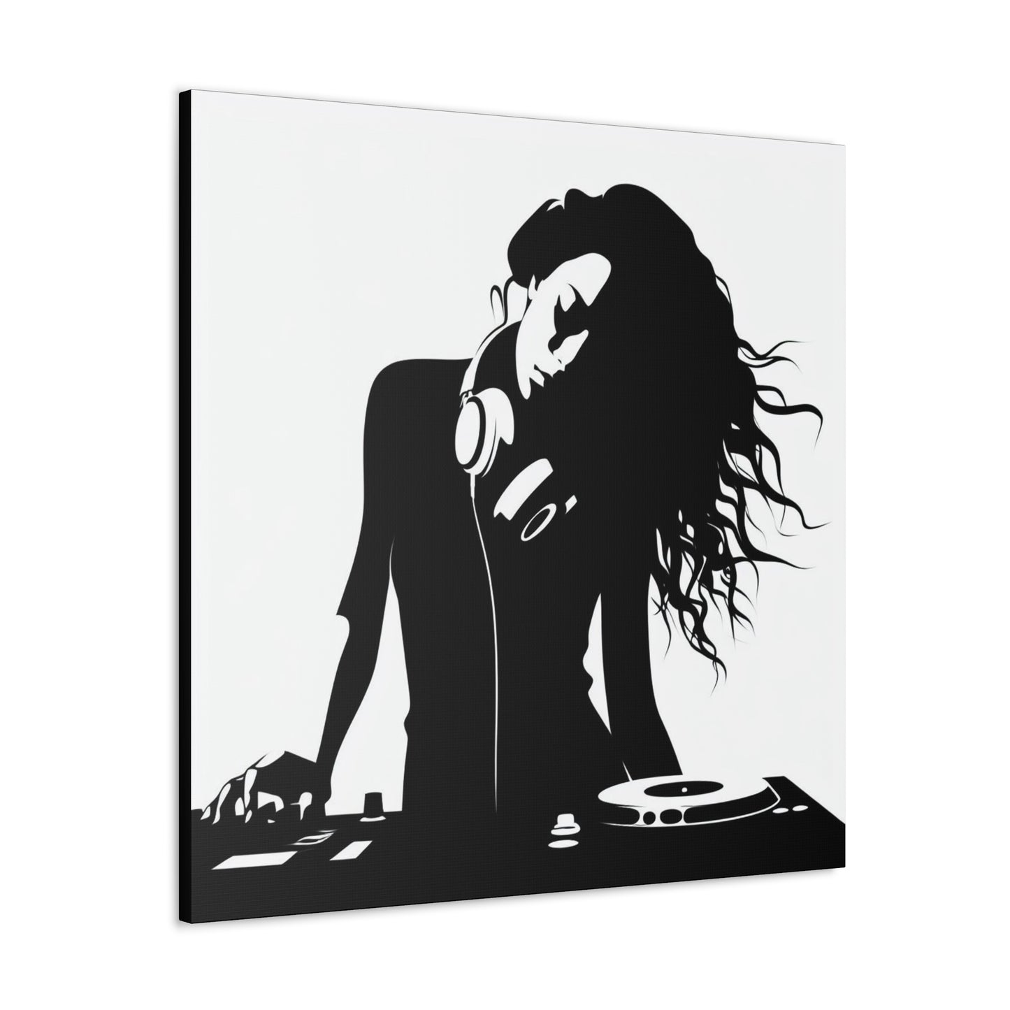 Smoov DJ Girl Canvas Wall Art