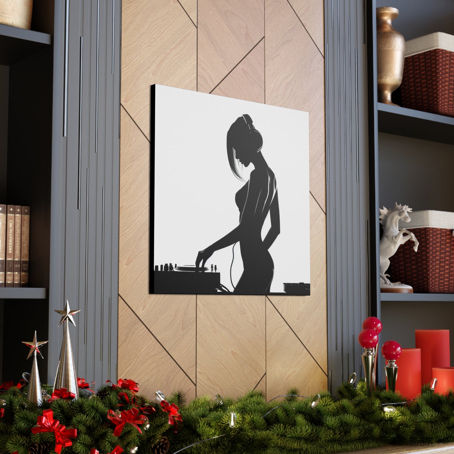Smoov DJ Girl Canvas Wall Art