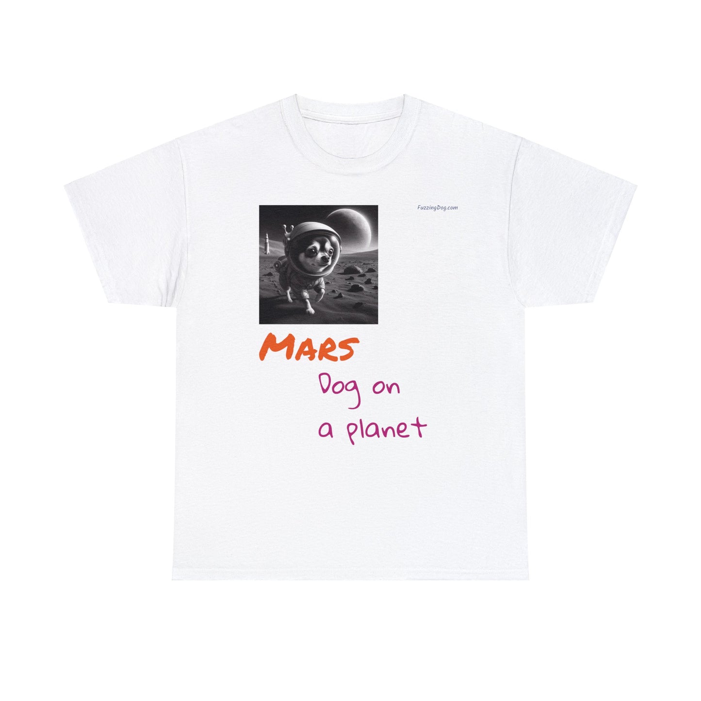 Dog on a Planet Unisex Heavy Cotton Tee