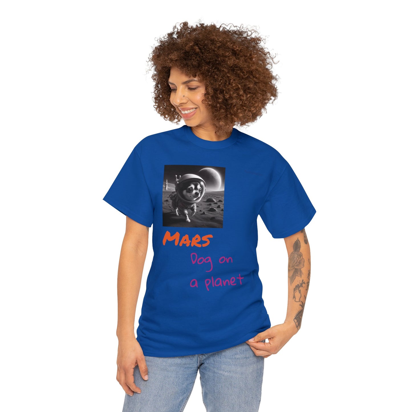 Dog on a Planet Unisex Heavy Cotton Tee