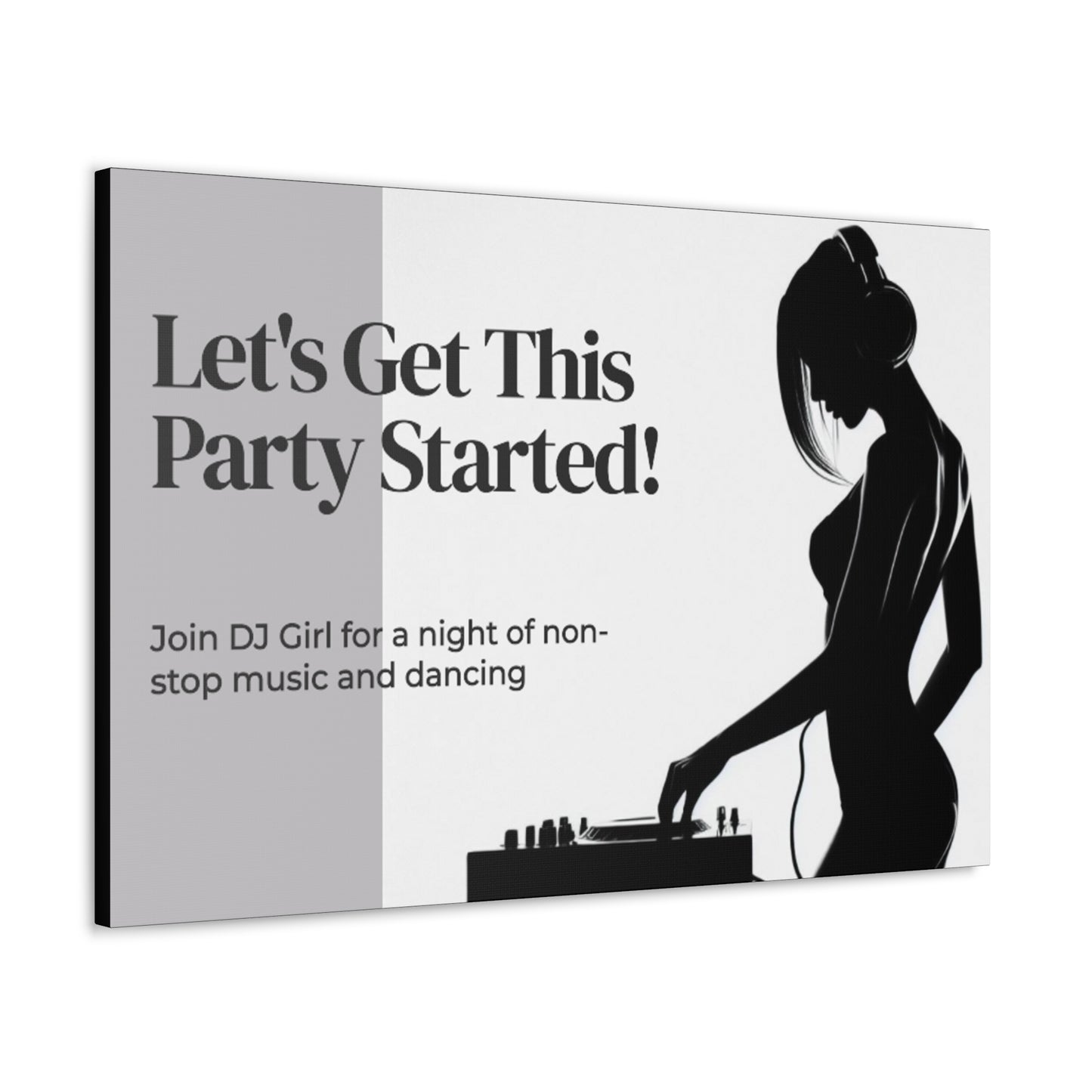 Smoov DJ Girl Canvas Wall Art