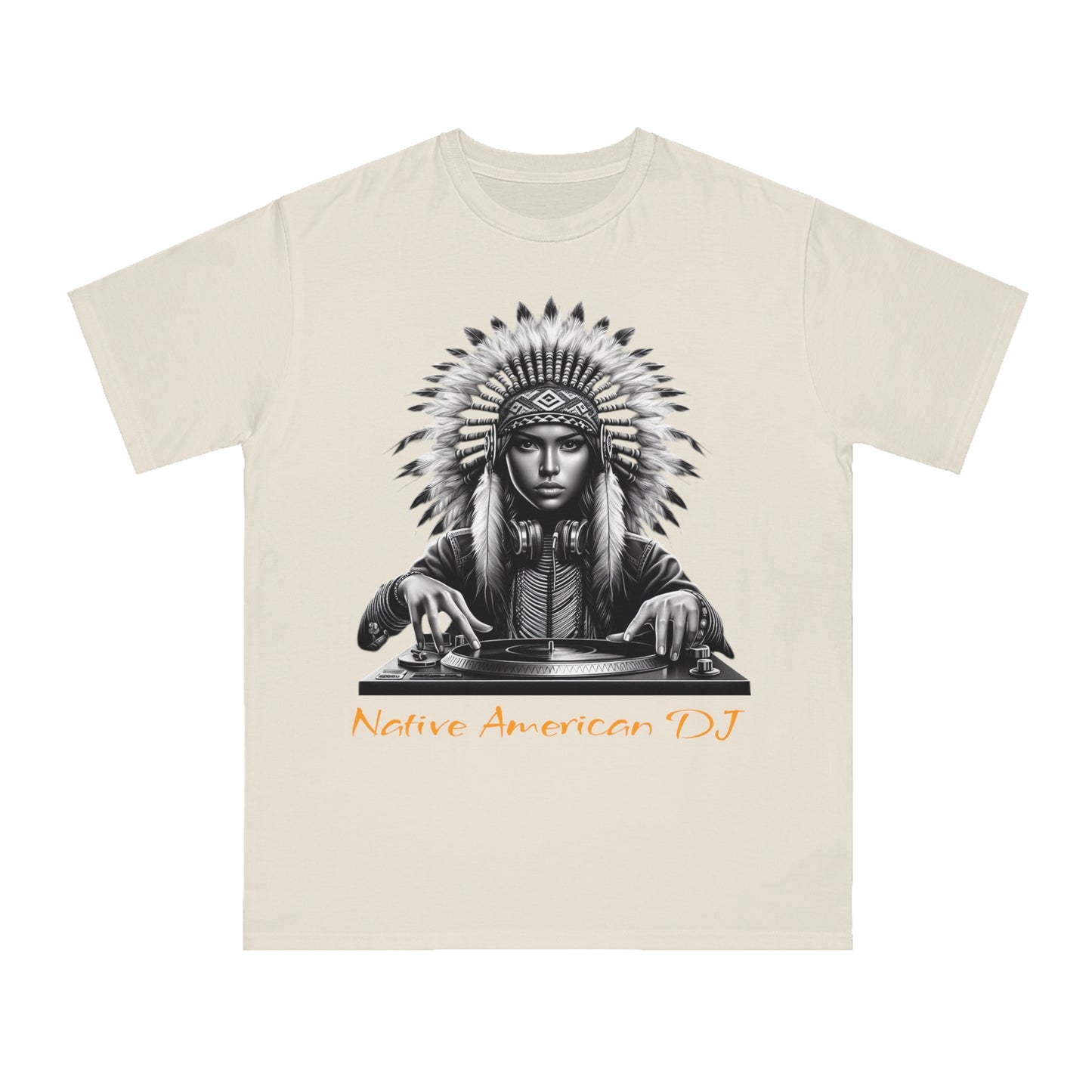 Native American Spin Doctor T-Shirt - Artistic Native Design, Music Lover's Tee