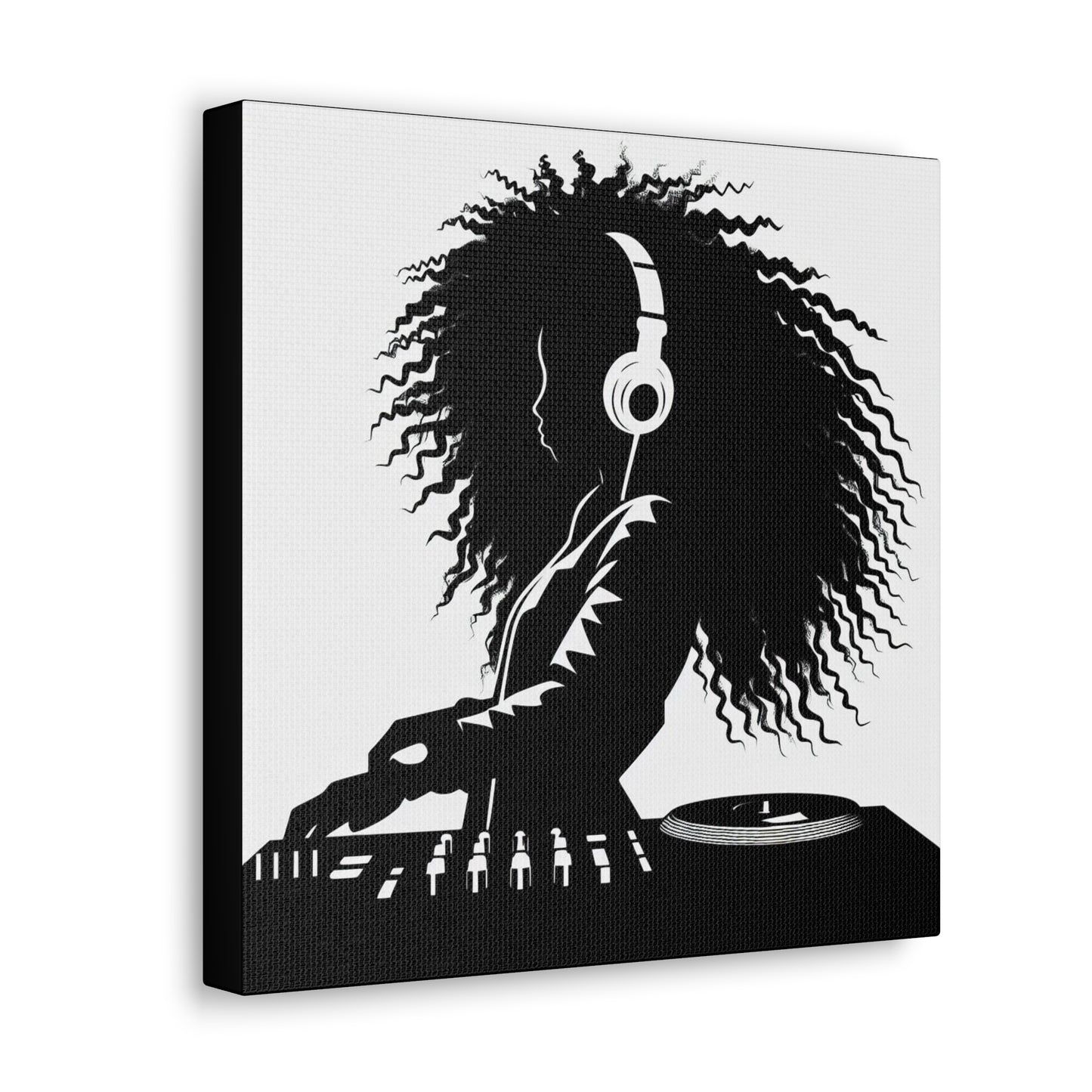 Smoov DJ Girl Canvas Wall Art