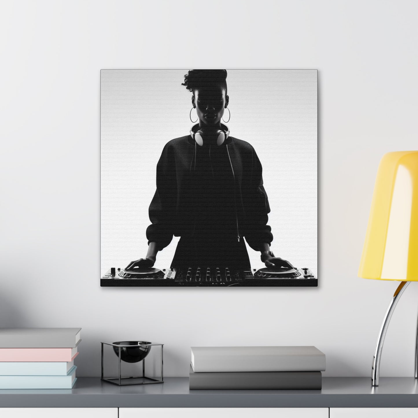 Smoov DJ Girl Canvas Wall Art