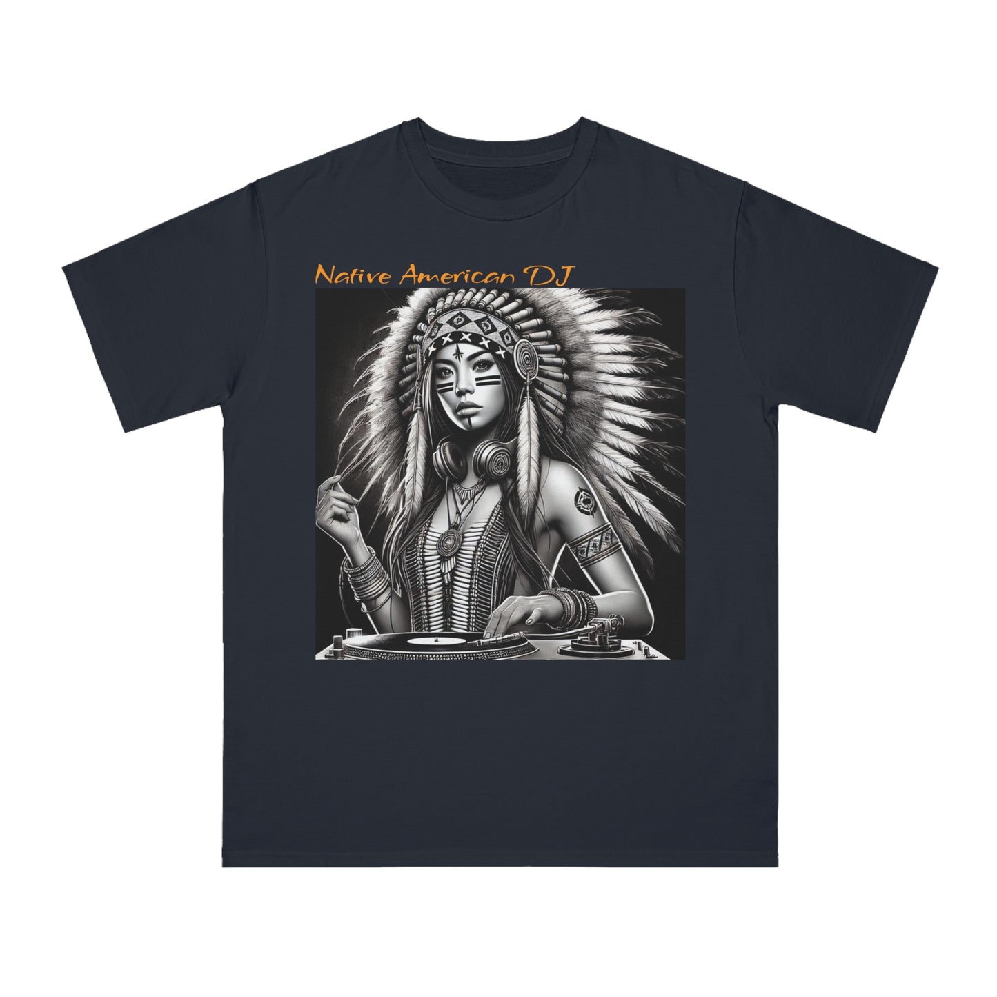 Native American DJ - Artistic Native Design, Music Lover's Tee