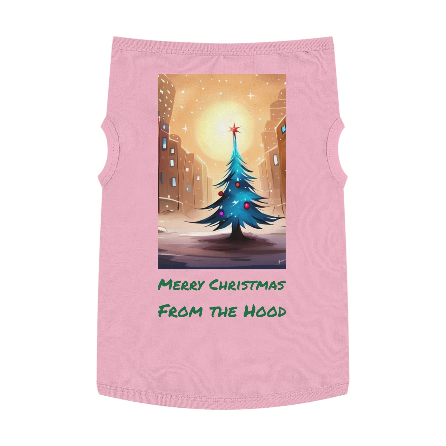 Extra Large Size Merry Christmas From the Hood Dog Shirt