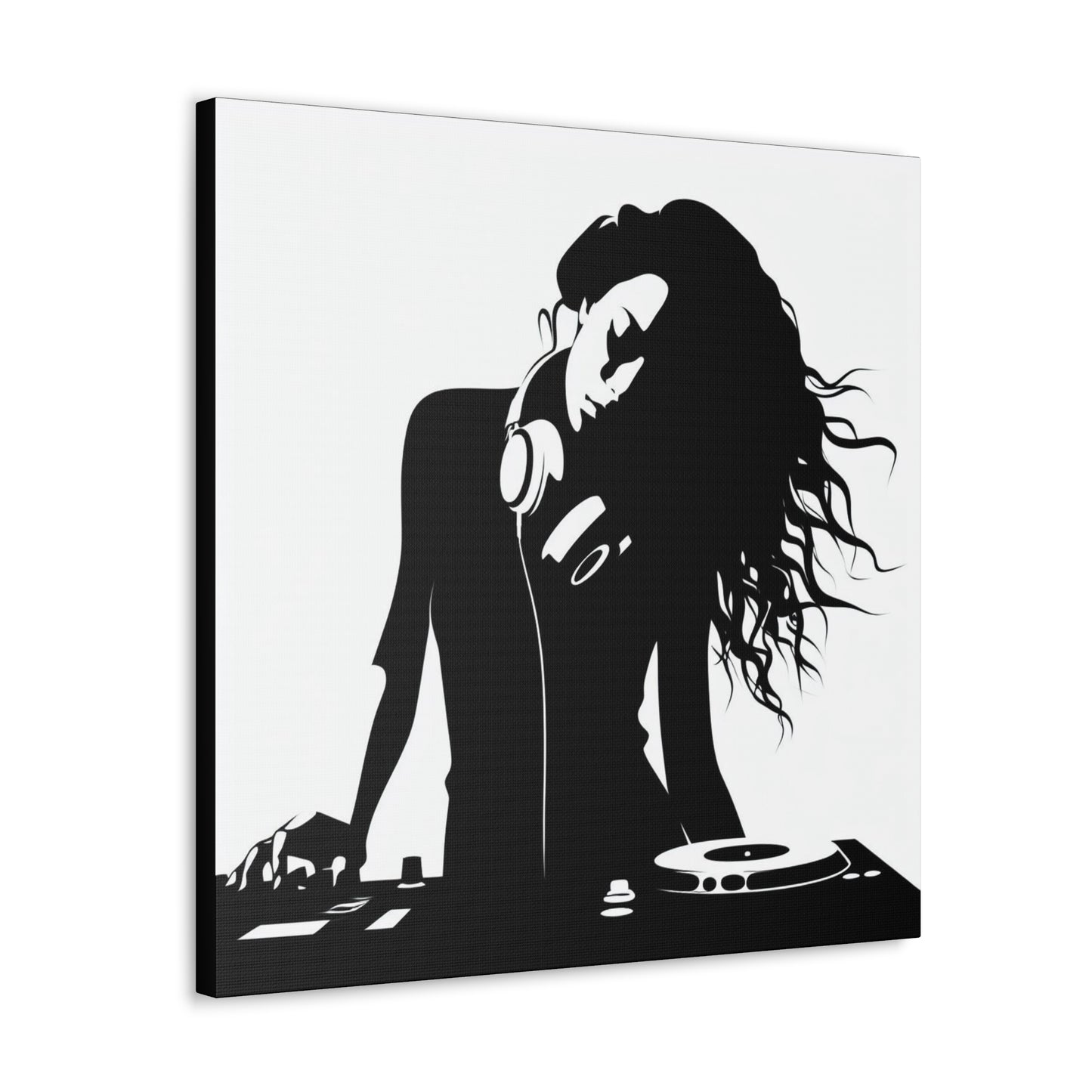 Smoov DJ Girl Canvas Wall Art
