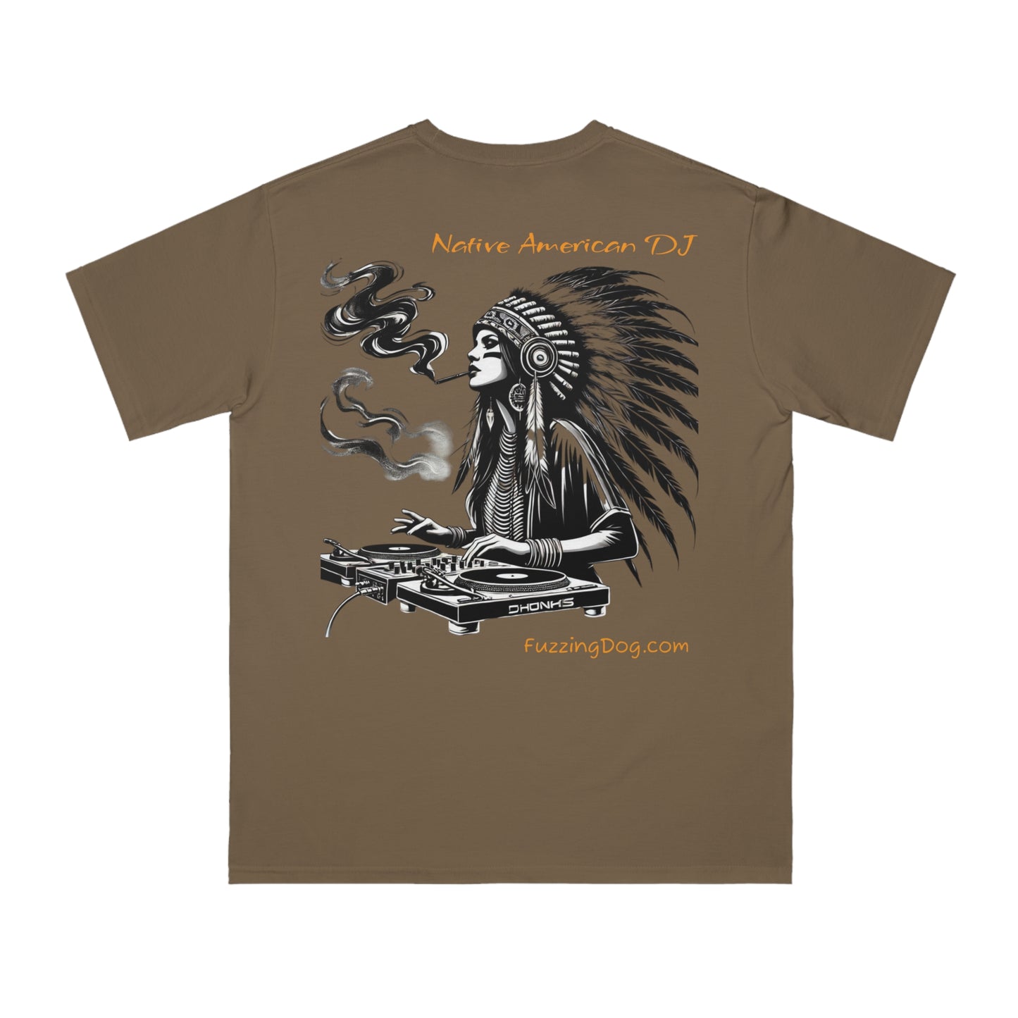 Native American DJ T-Shirt - Artistic Native Design, Music Lover's Tee