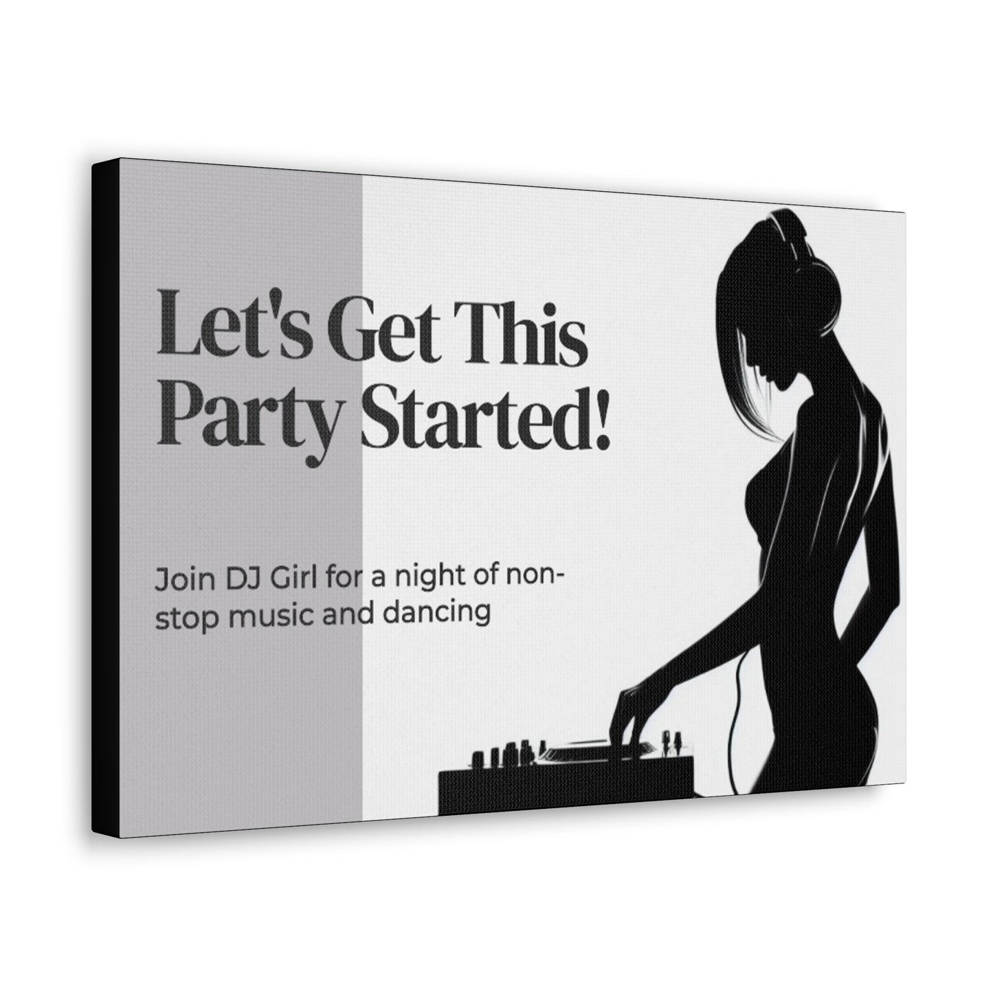 Smoov DJ Girl Canvas Wall Art
