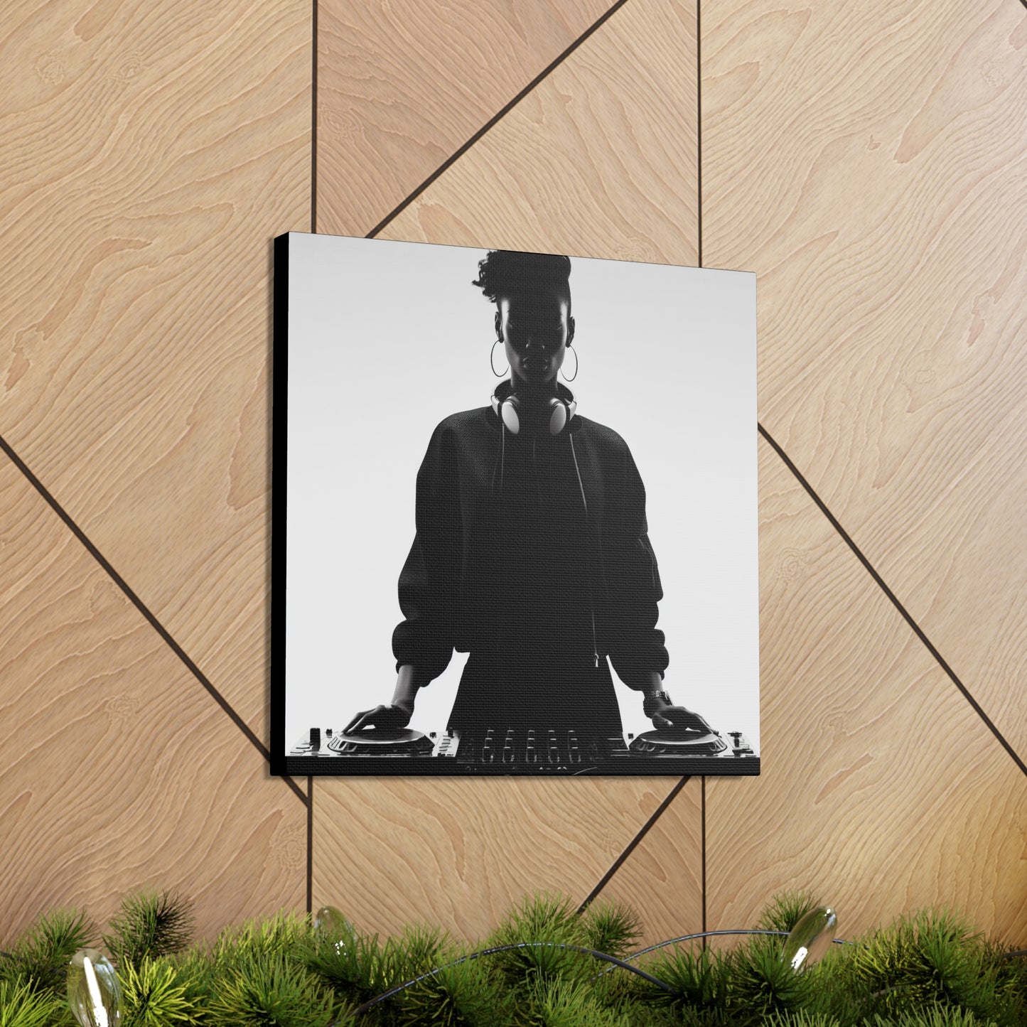 Smoov DJ Girl Canvas Wall Art