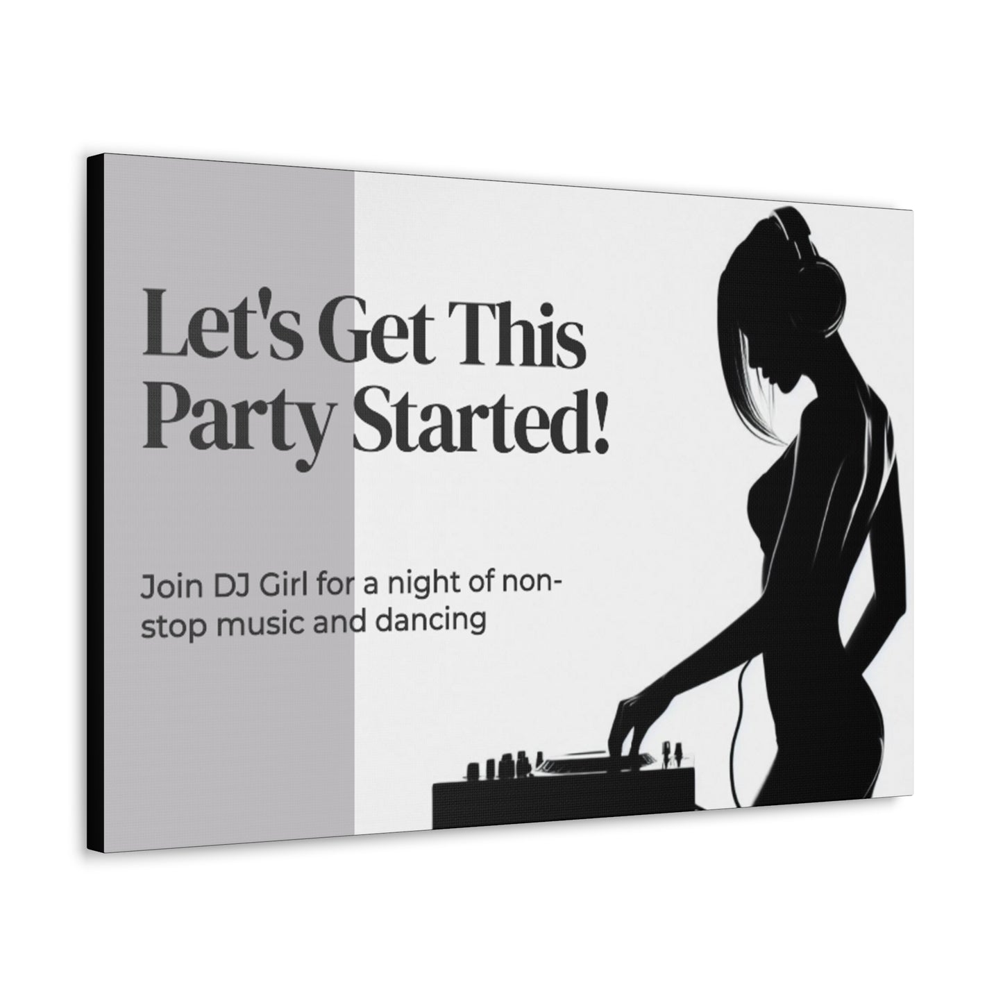 Smoov DJ Girl Canvas Wall Art