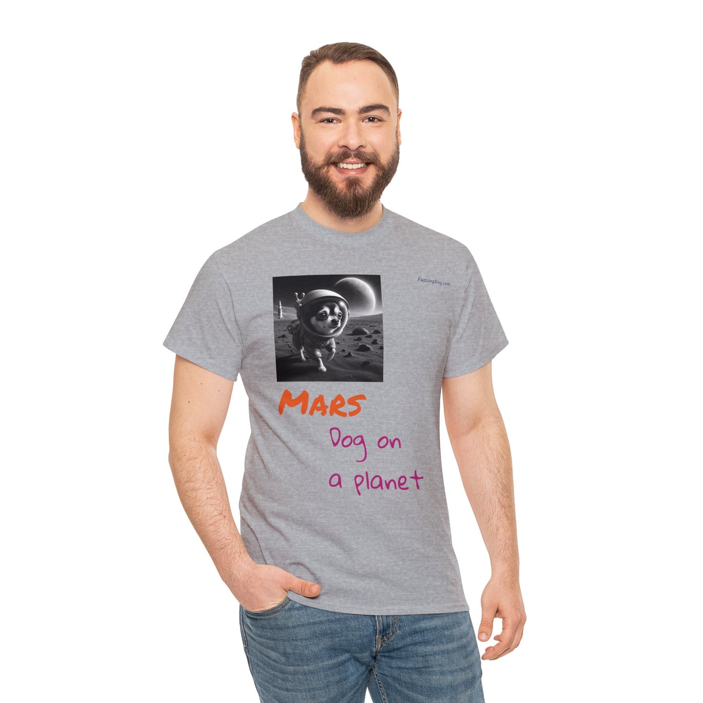 Dog on a Planet Unisex Heavy Cotton Tee