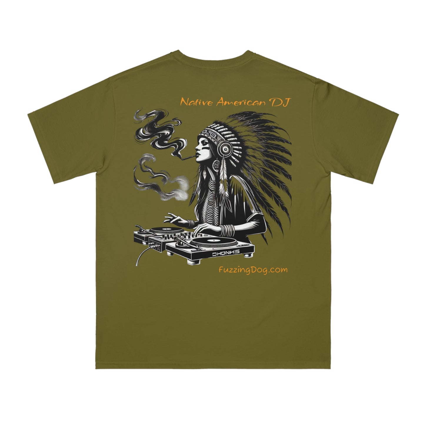 Native American DJ T-Shirt - Artistic Native Design, Music Lover's Tee