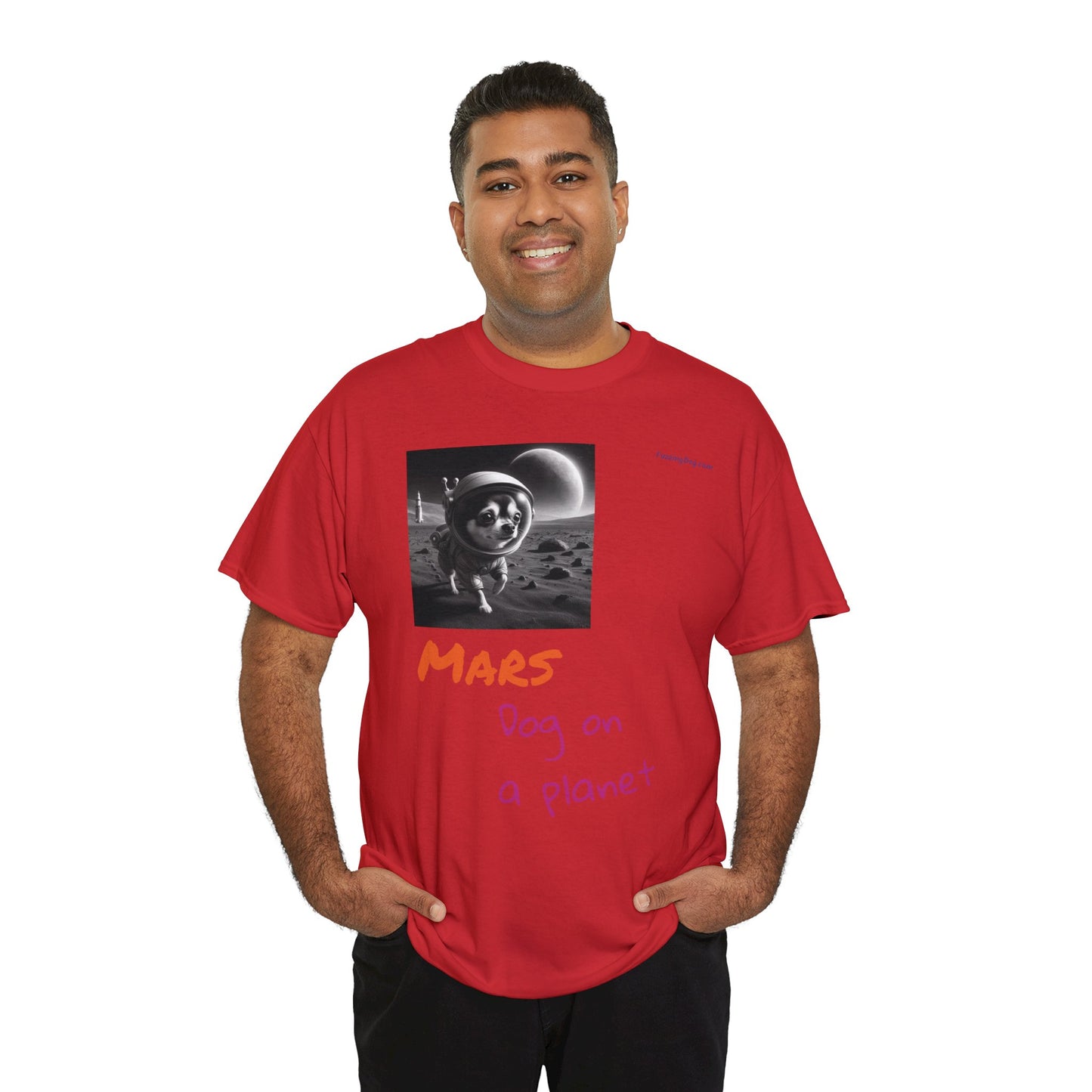 Dog on a Planet Unisex Heavy Cotton Tee