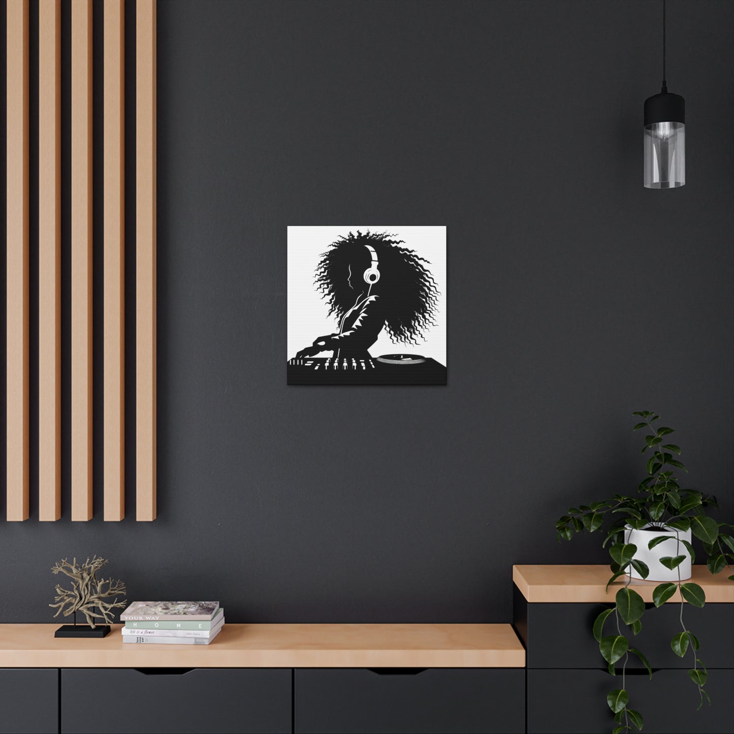 Smoov DJ Girl Canvas Wall Art