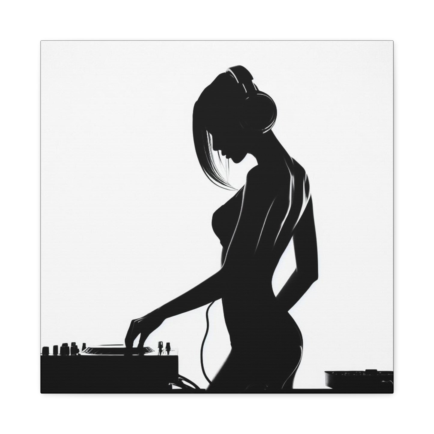 Smoov DJ Girl Canvas Wall Art