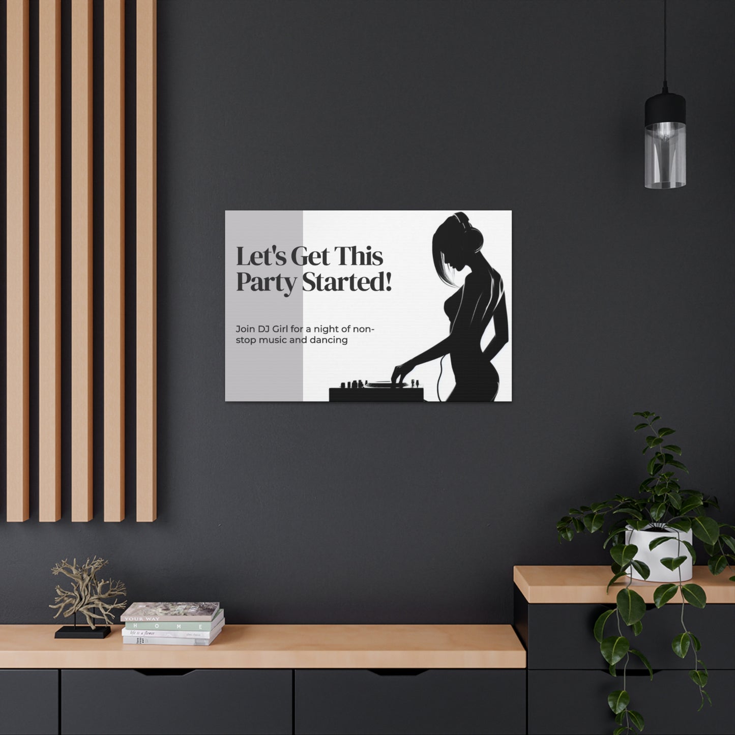 Smoov DJ Girl Canvas Wall Art