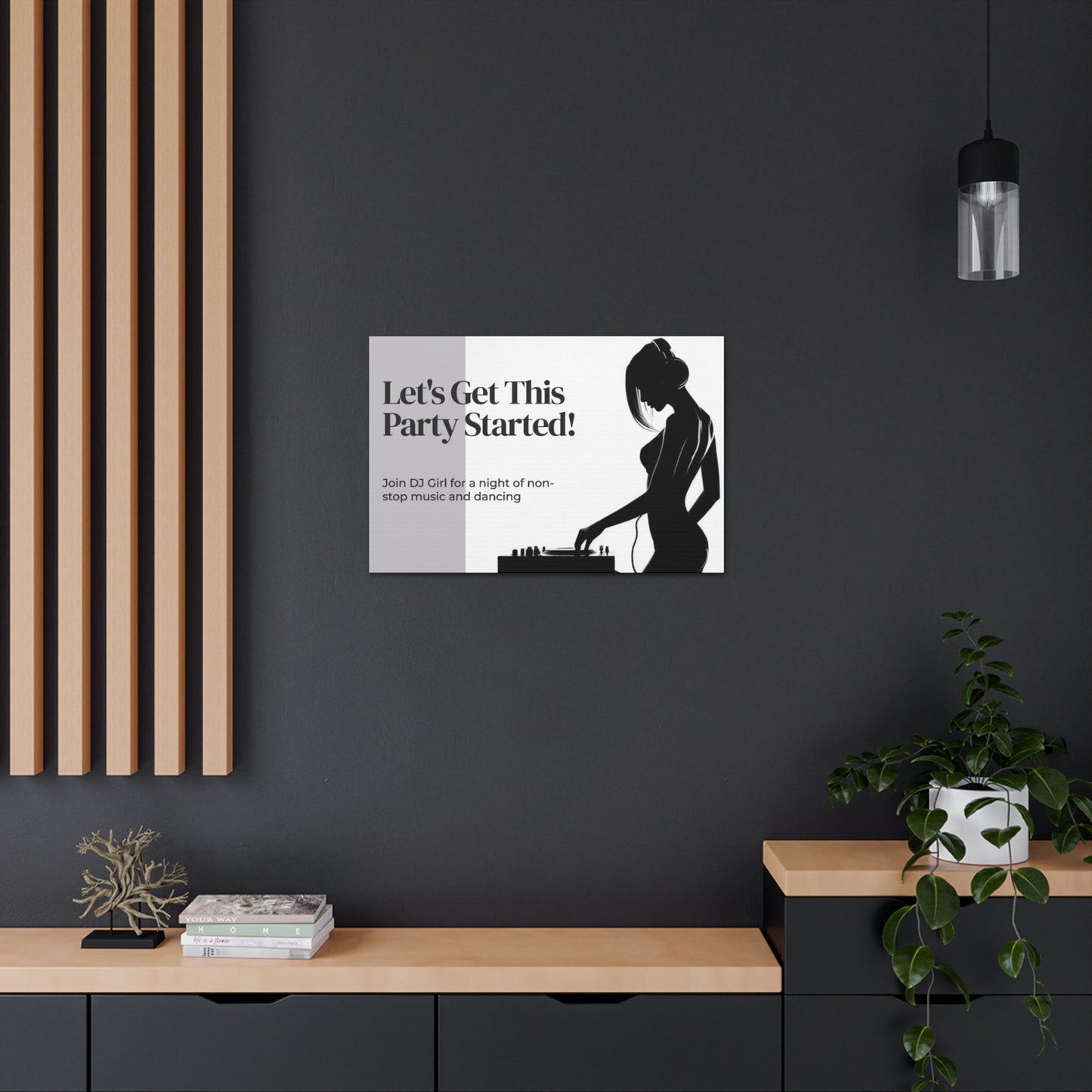 Smoov DJ Girl Canvas Wall Art