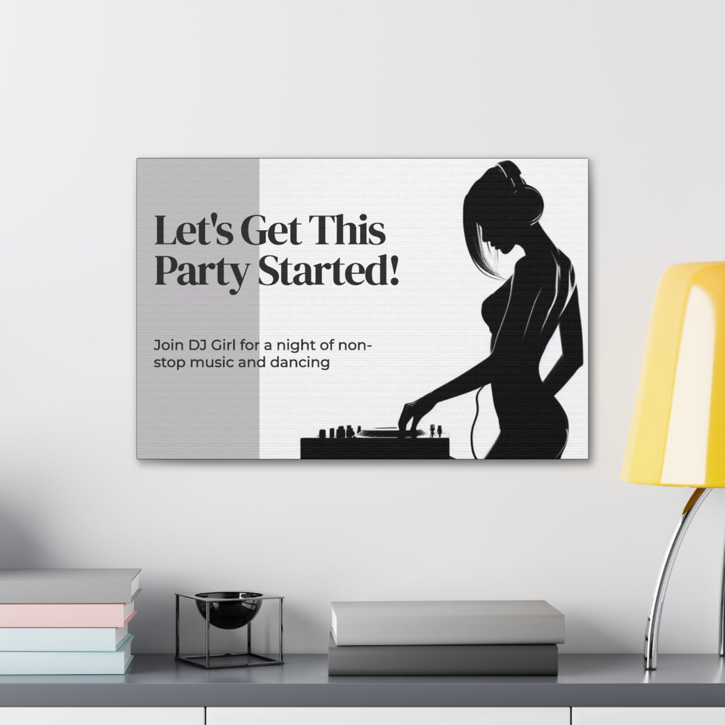 Smoov DJ Girl Canvas Wall Art
