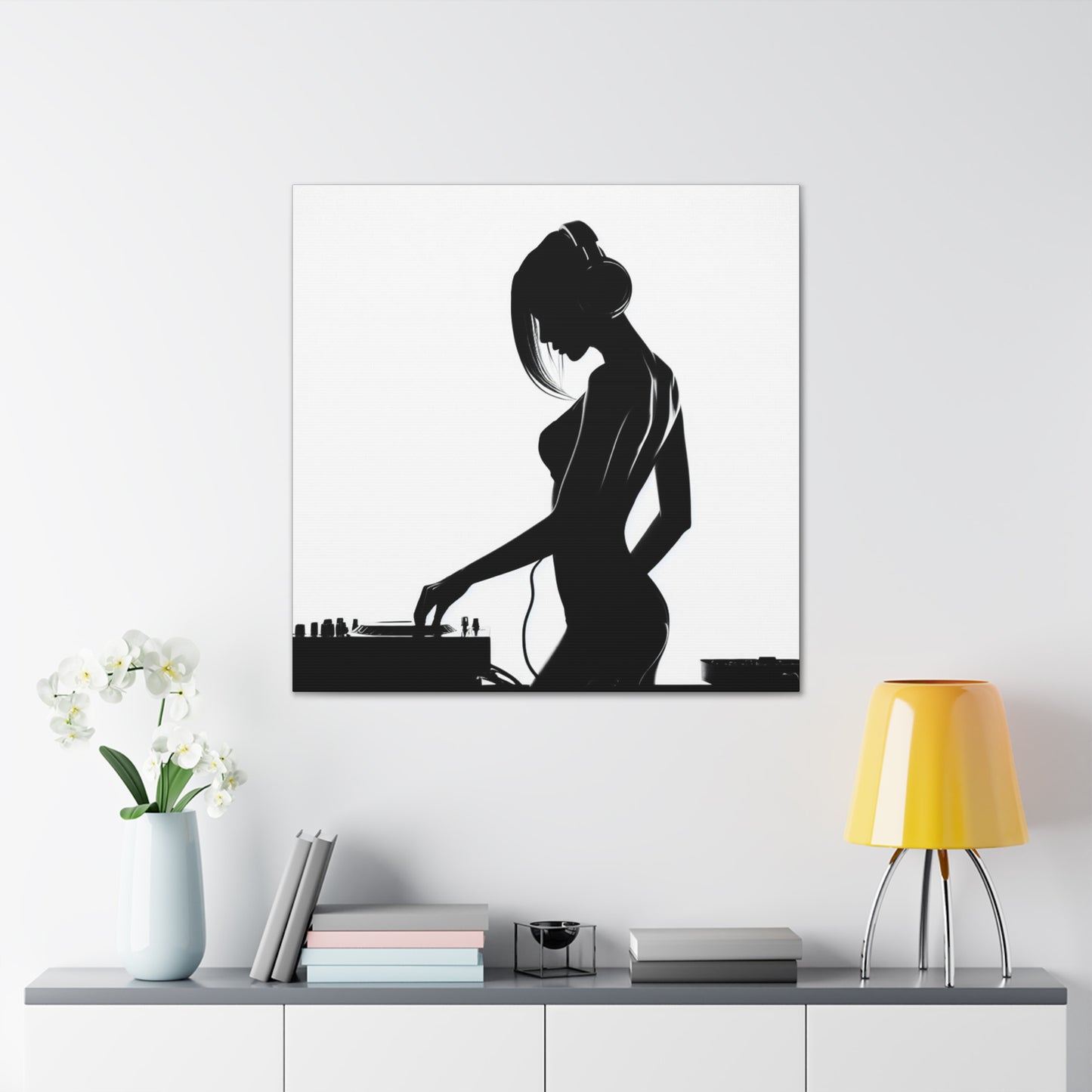 Smoov DJ Girl Canvas Wall Art