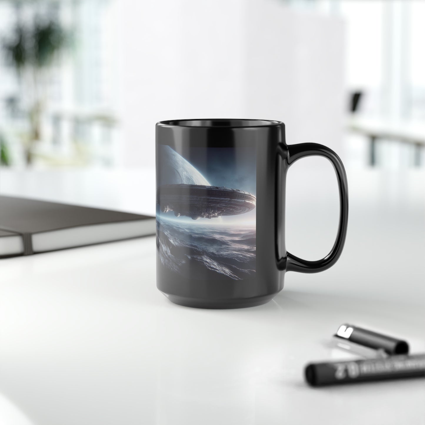 Space Voyage Coffee Mug Alien Spacecraft Outer Space Travel coffee mug