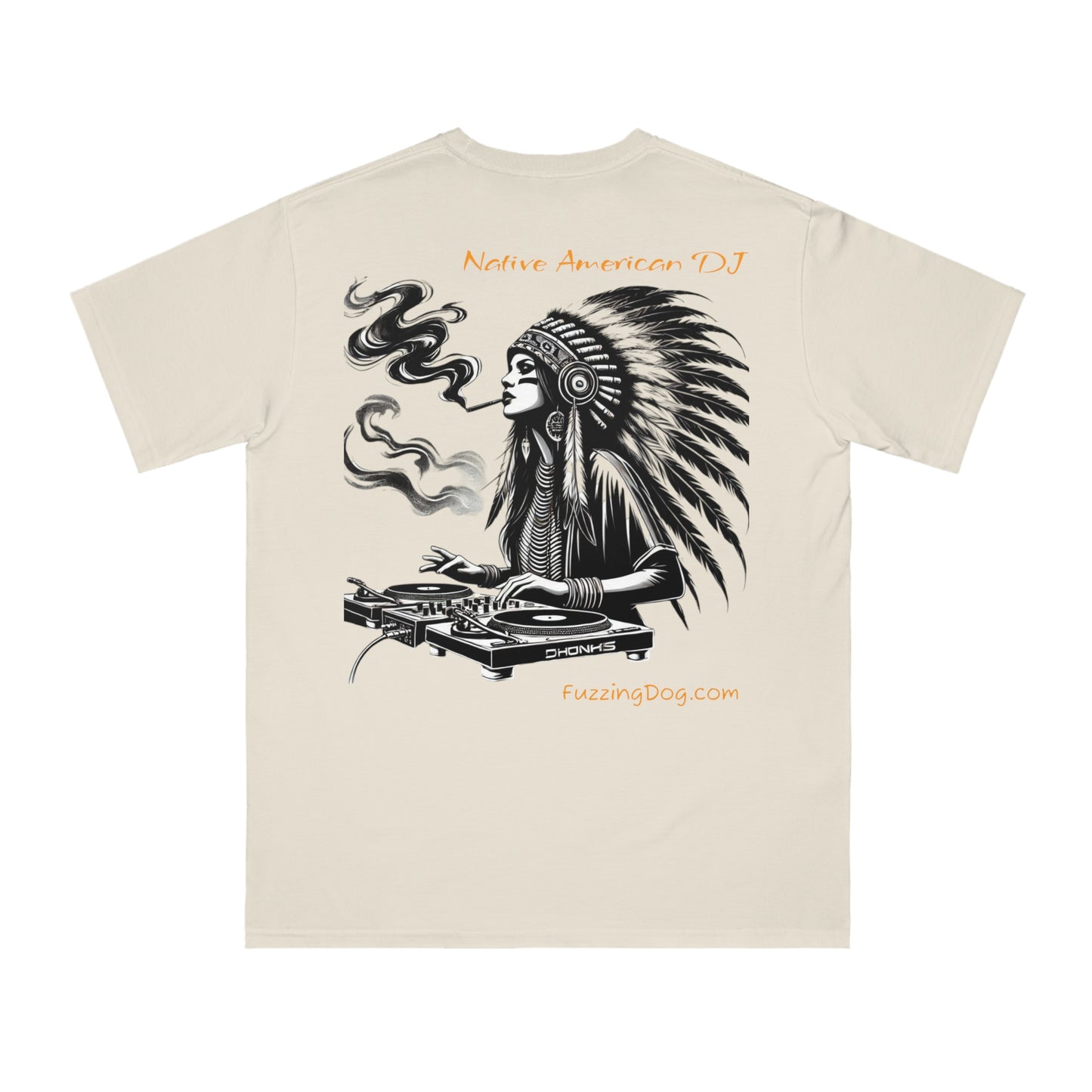 Native American DJ T-Shirt - Artistic Native Design, Music Lover's Tee