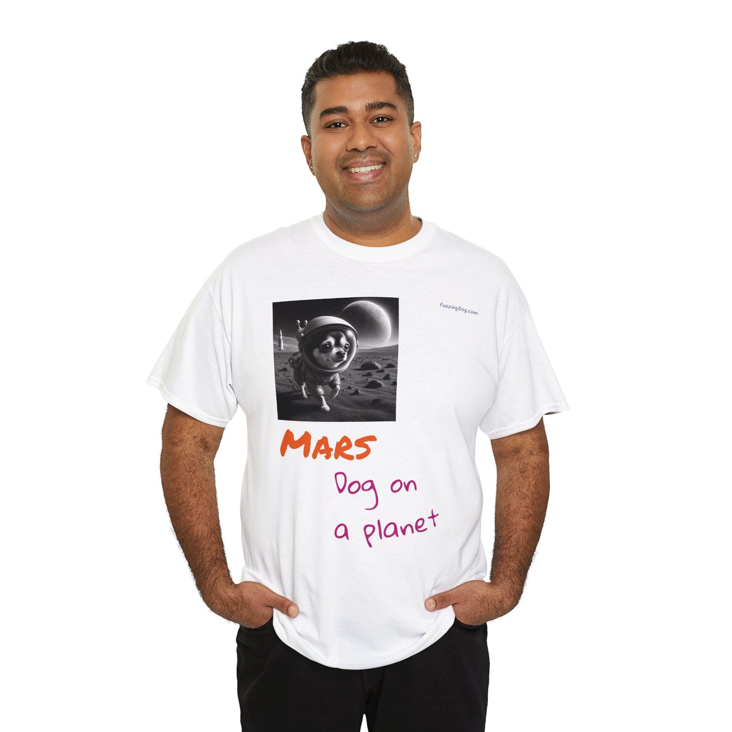 Dog on a Planet Unisex Heavy Cotton Tee