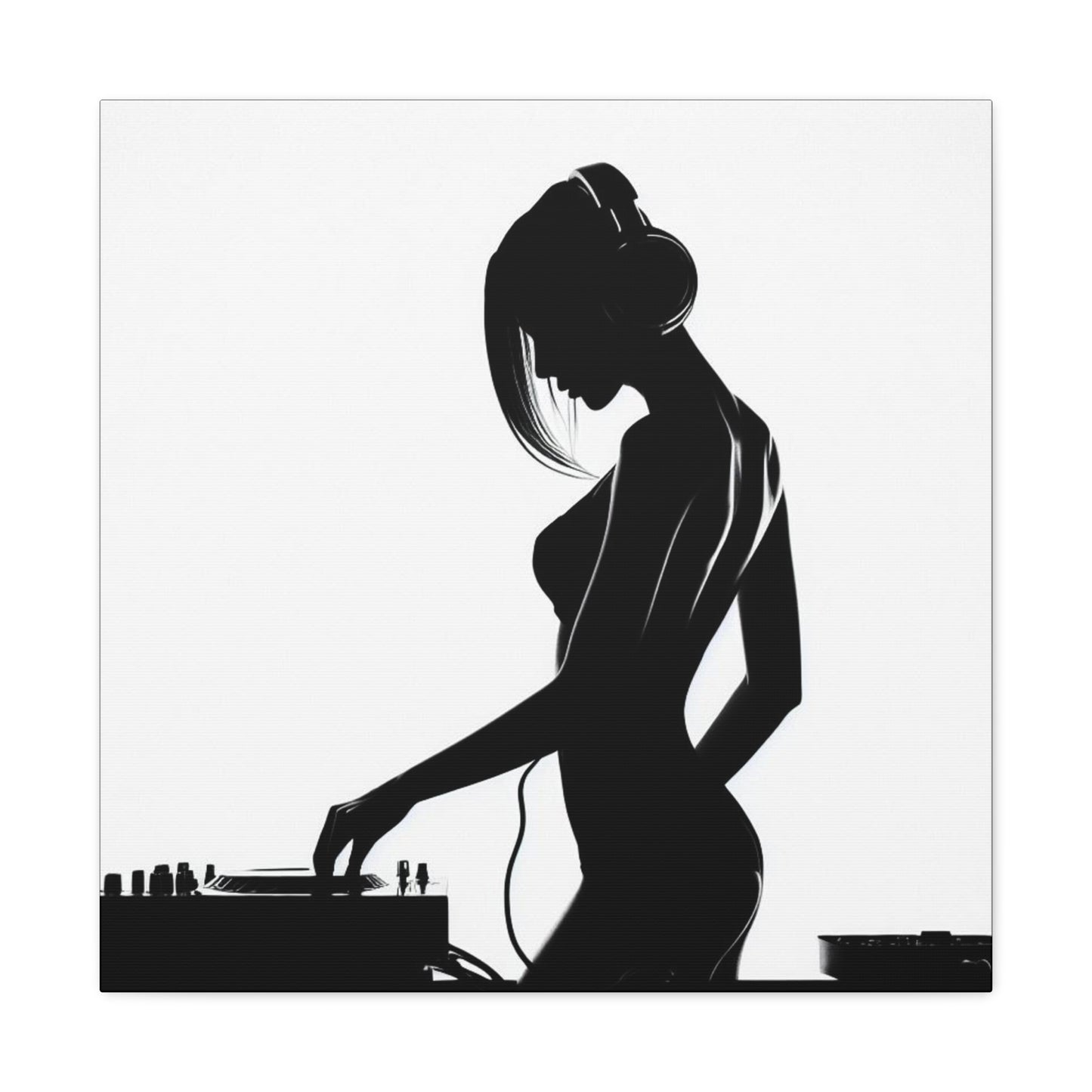 Smoov DJ Girl Canvas Wall Art