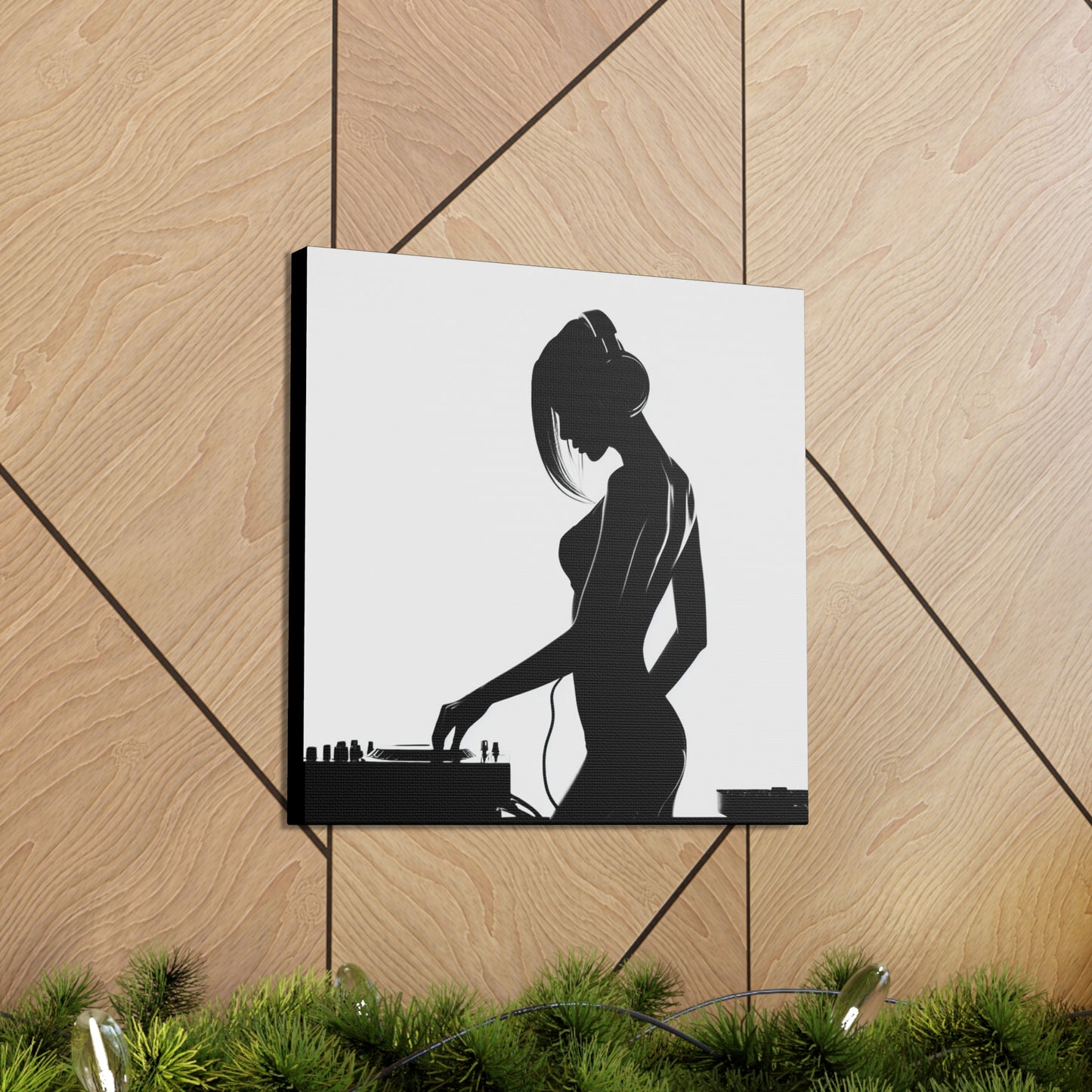 Smoov DJ Girl Canvas Wall Art