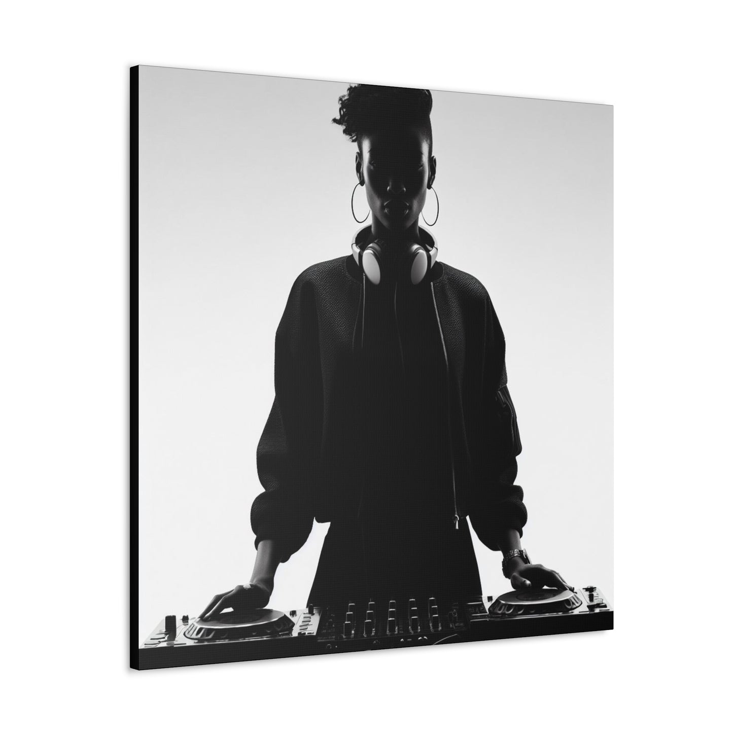 Smoov DJ Girl Canvas Wall Art