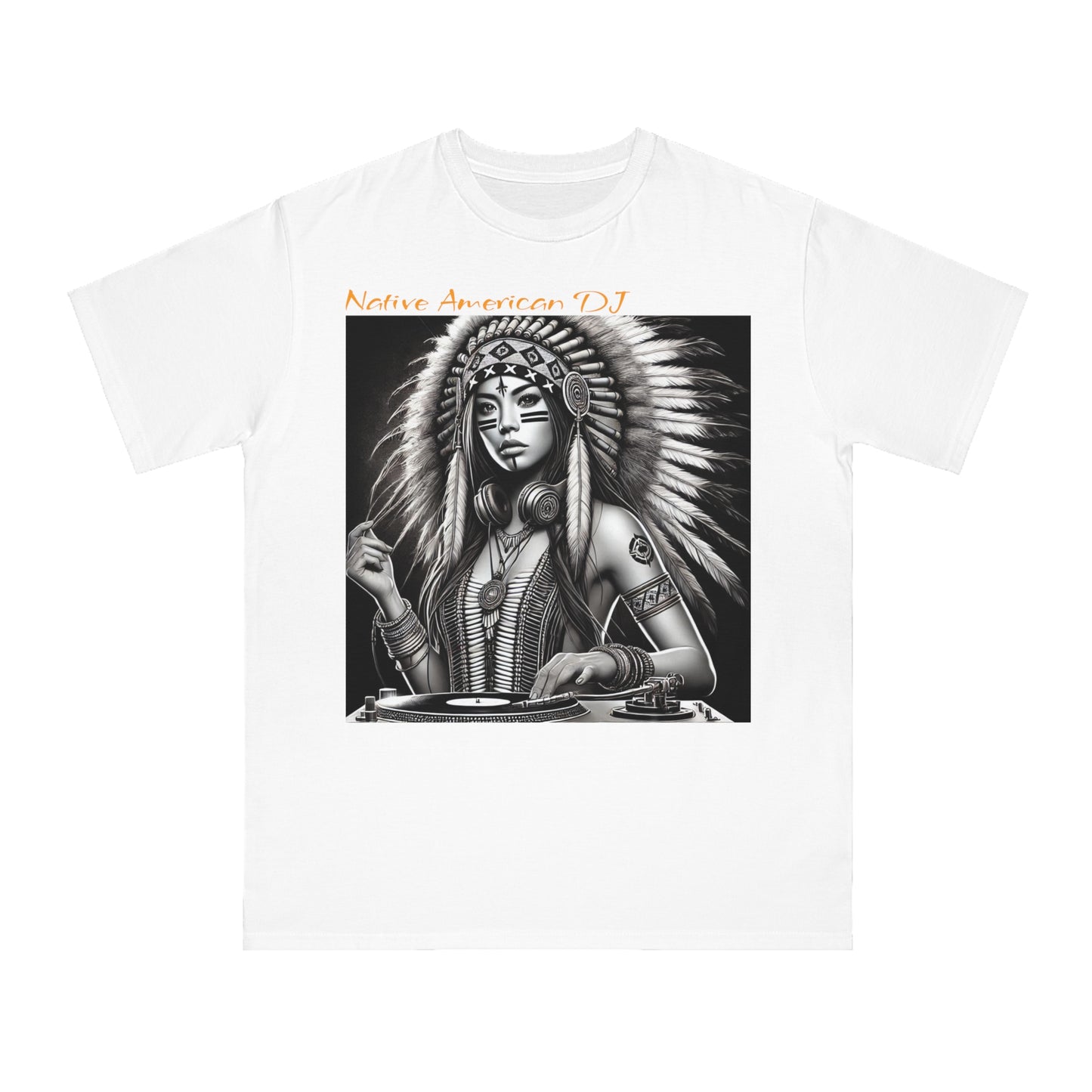 Native American DJ - Artistic Native Design, Music Lover's Tee