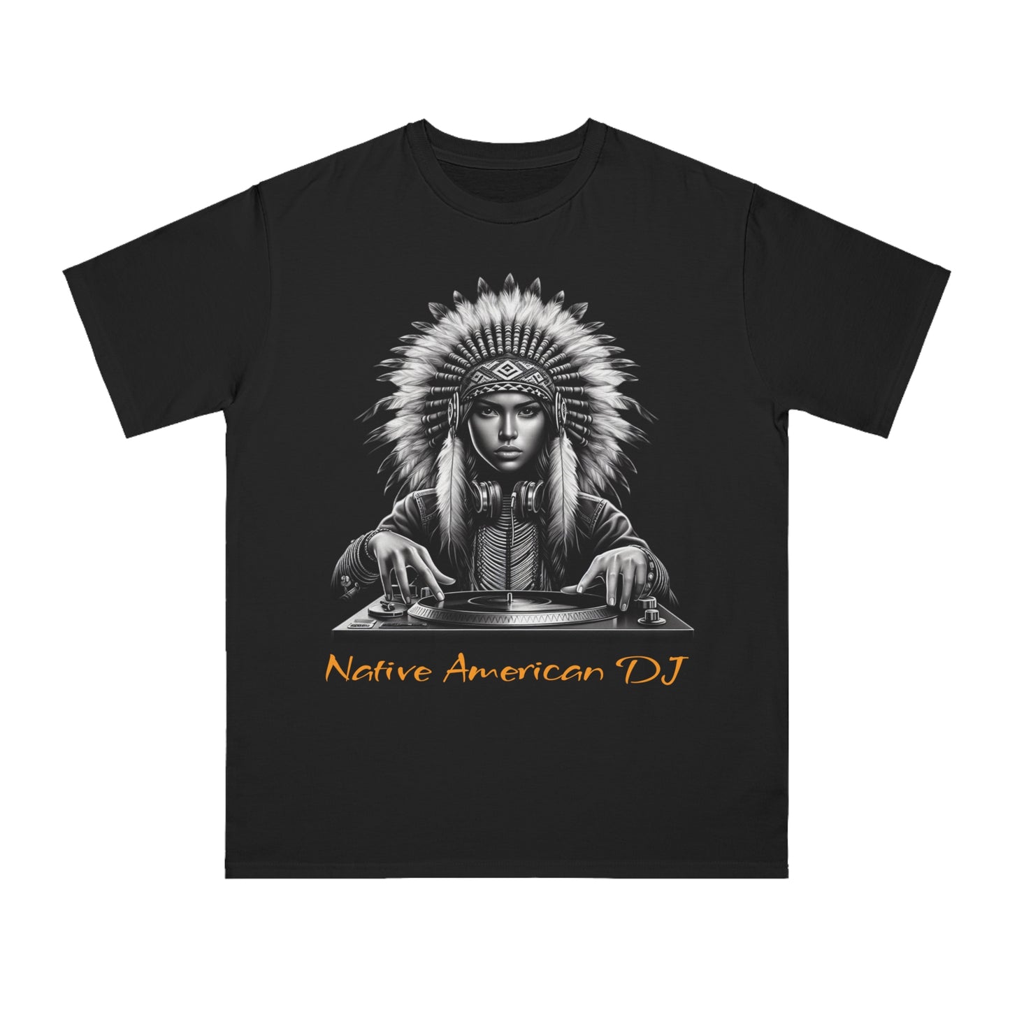 Native American Spin Doctor T-Shirt - Artistic Native Design, Music Lover's Tee