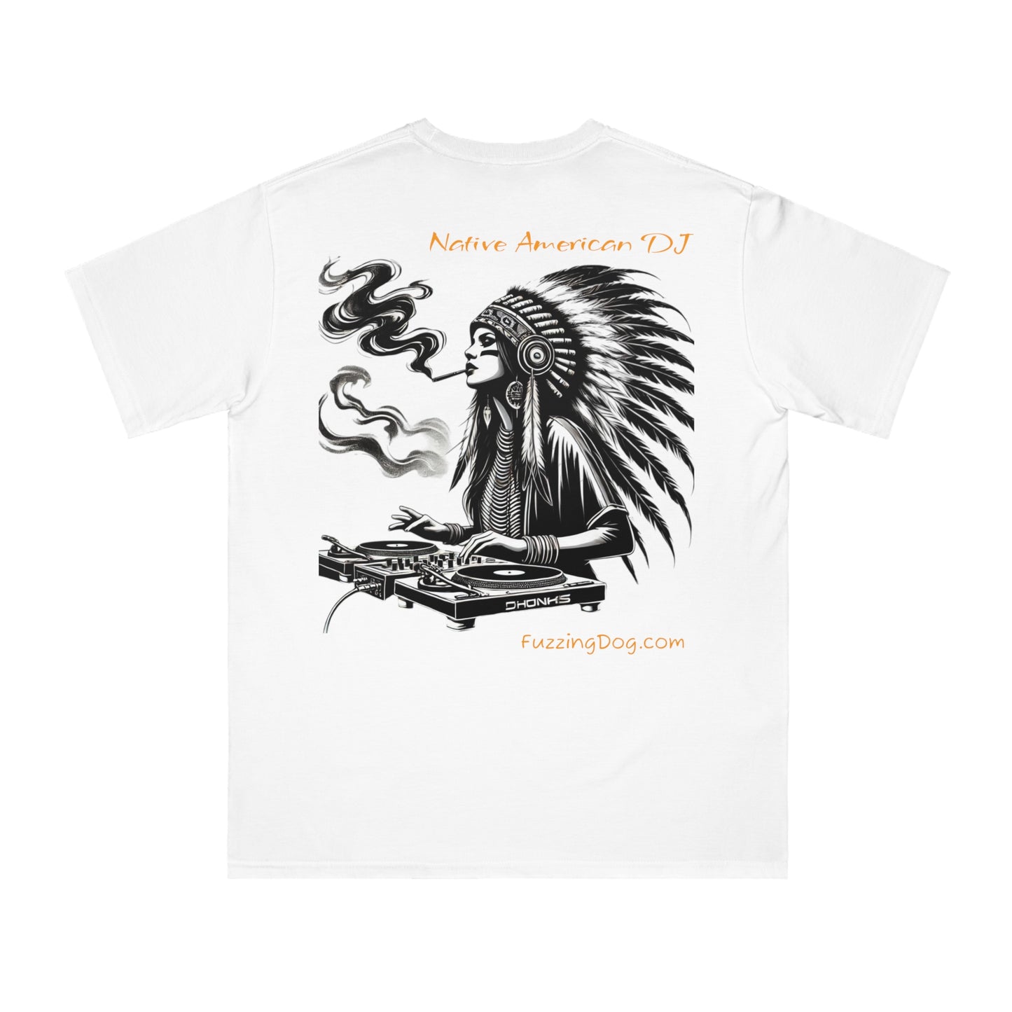 Native American DJ T-Shirt - Artistic Native Design, Music Lover's Tee