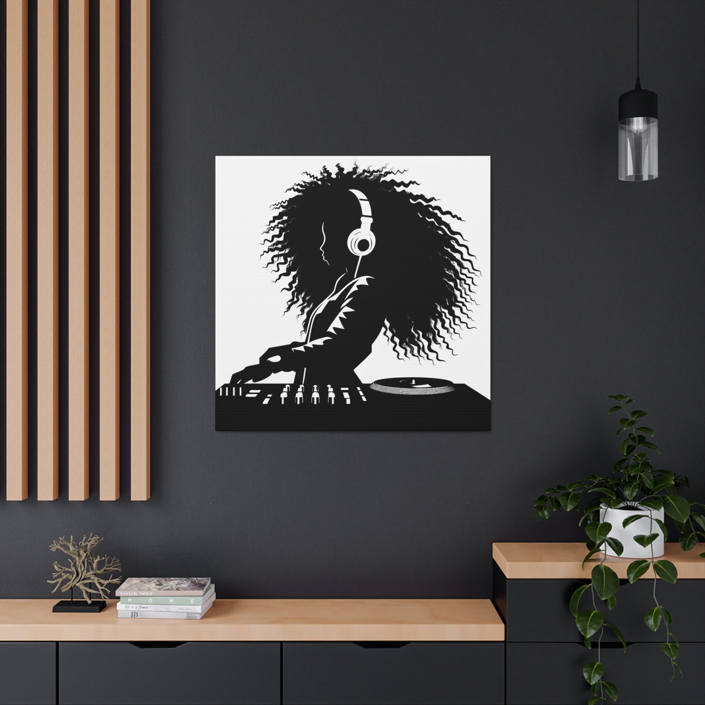 Smoov DJ Girl Canvas Wall Art